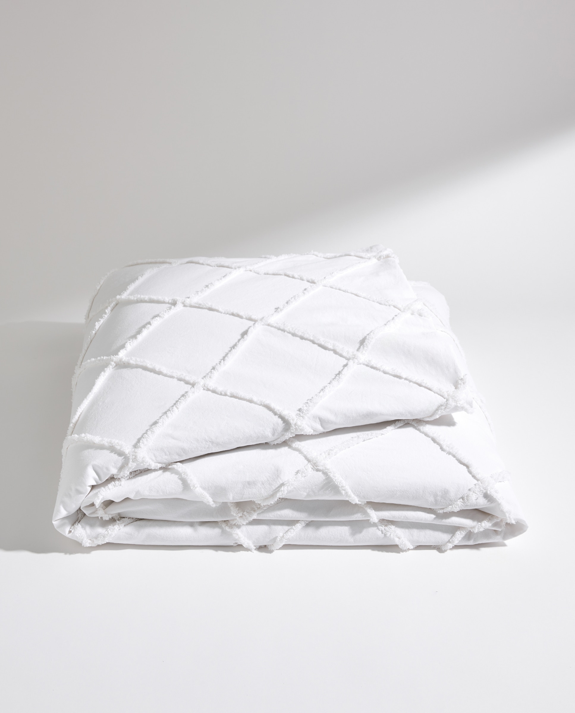 Juego de funda nórdica tufting blanco Blanco-6
