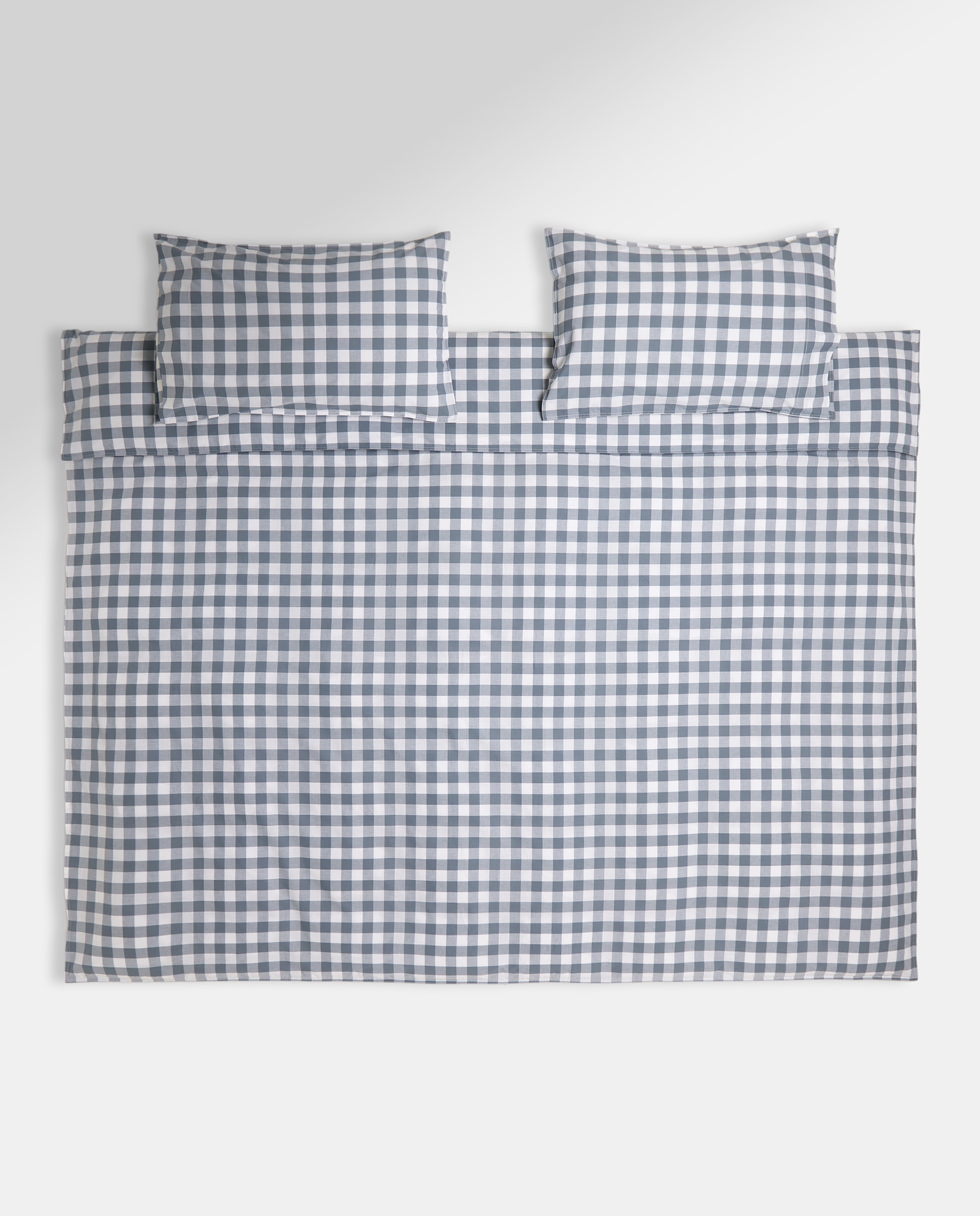 Juego de funda nórdica cuadro vichy azul Azul-2