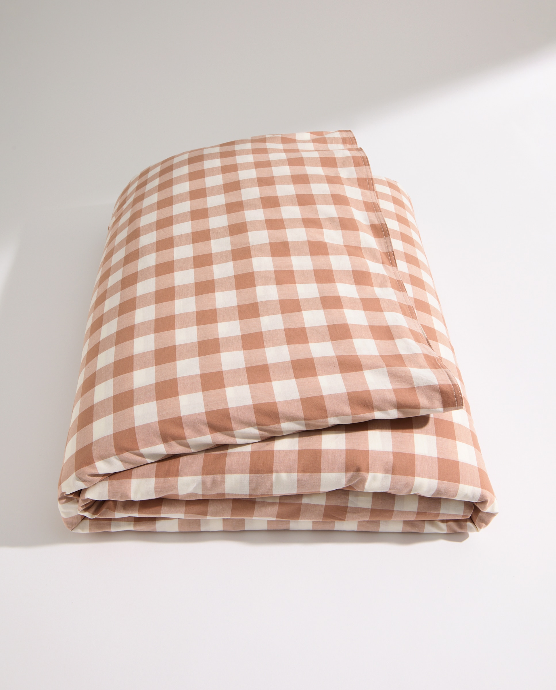 Juego de funda nórdica algodón Vichy Terracota-6