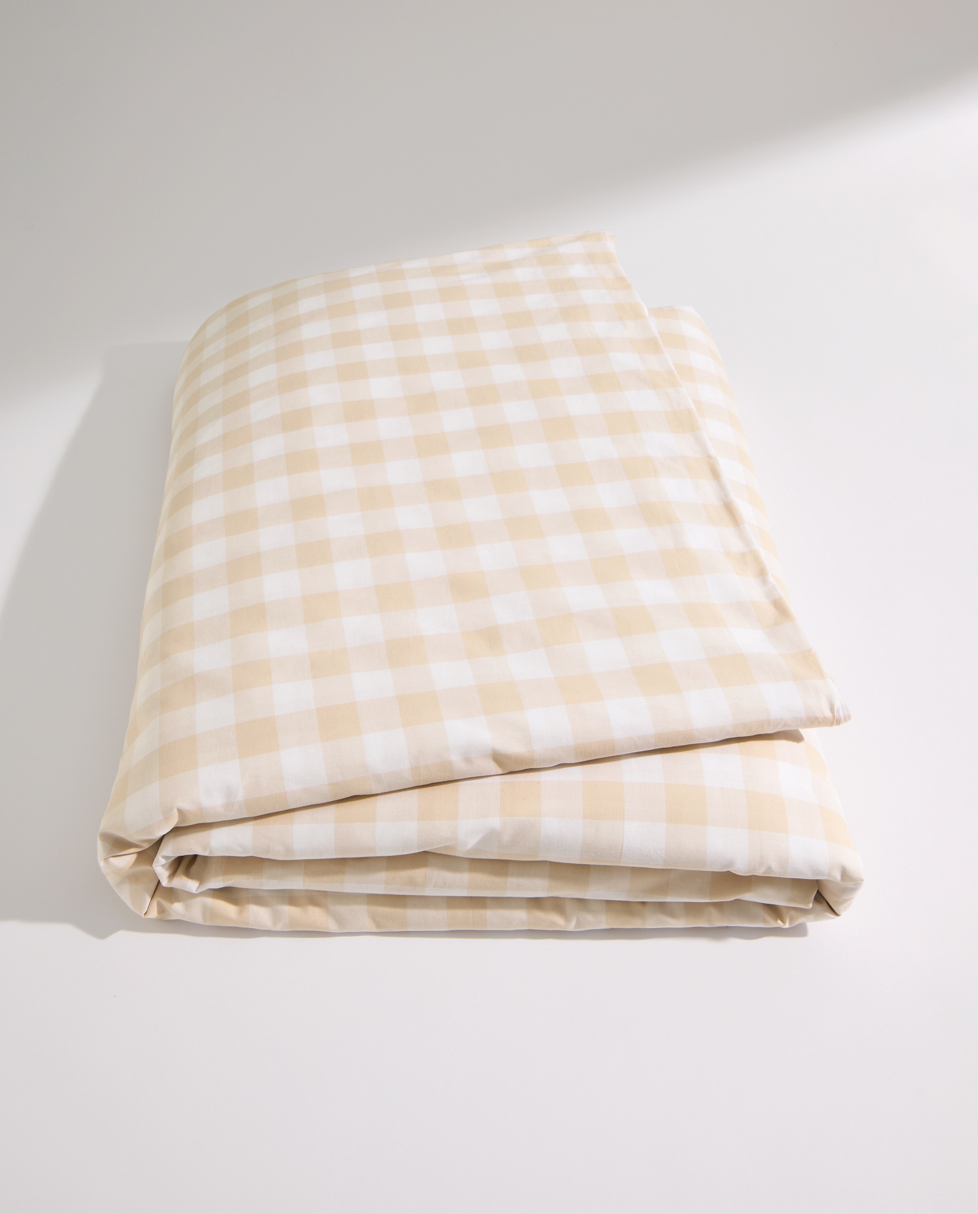 Juego de funda nórdica cuadro vichy beige Beige-6