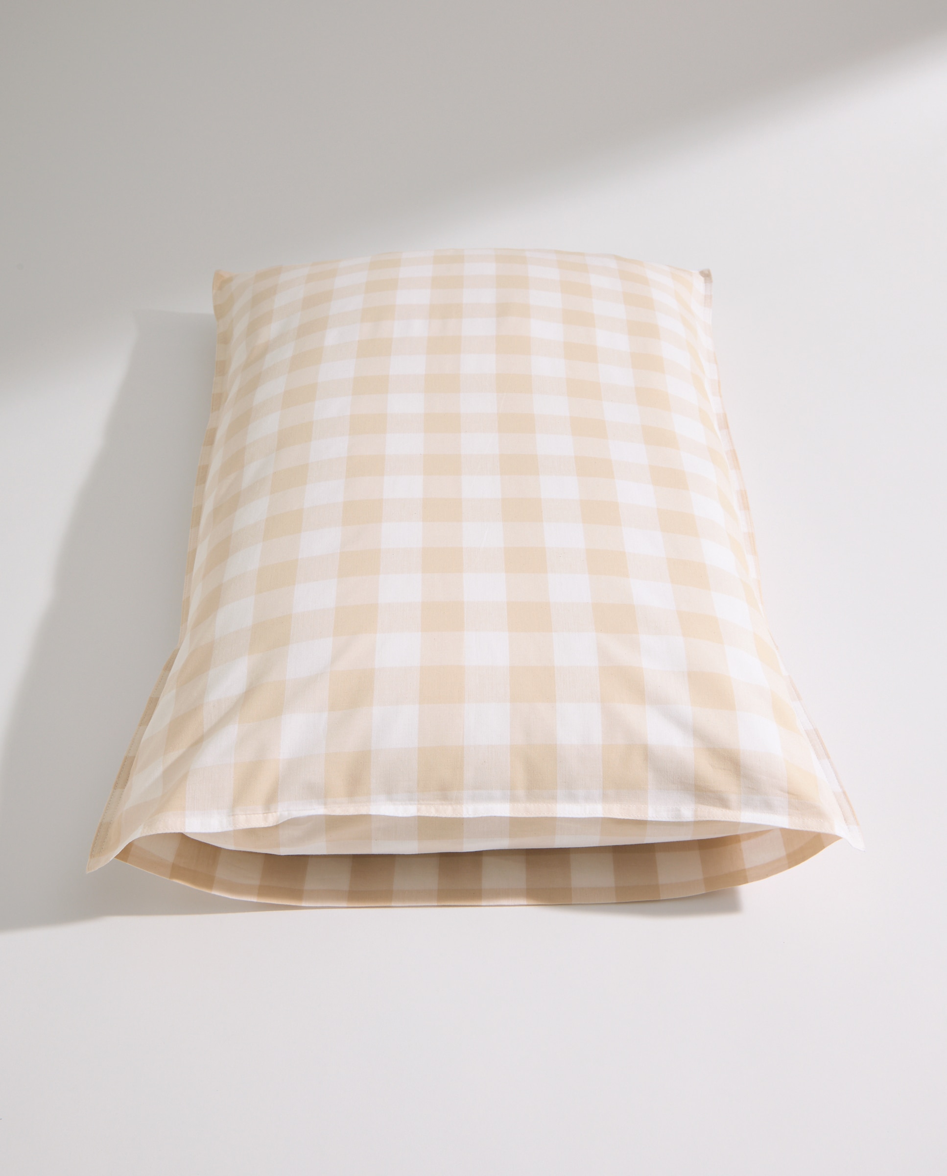 Juego de funda nórdica cuadro vichy beige Beige-7
