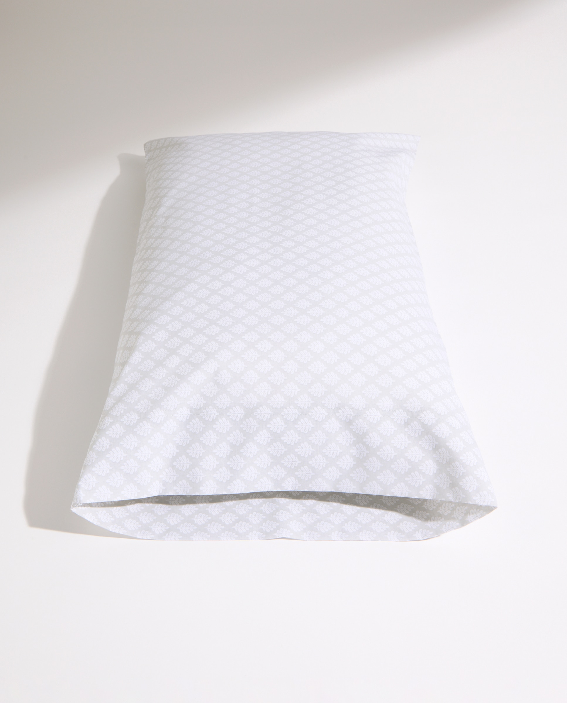 Juego de funda nórdica hojas gris claro Gris claro-7