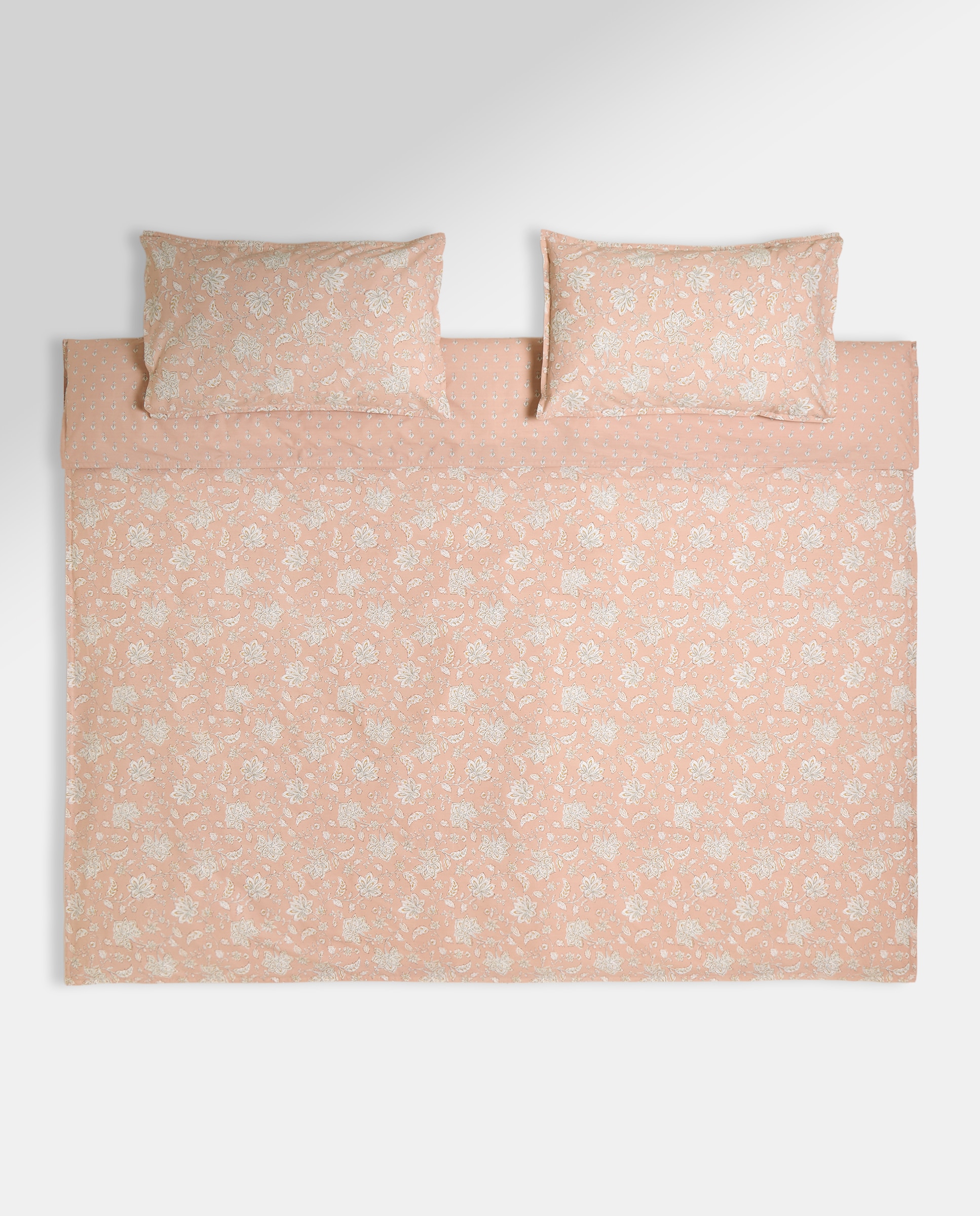 Juego de funda nórdica flor grande rosa Rosa-2
