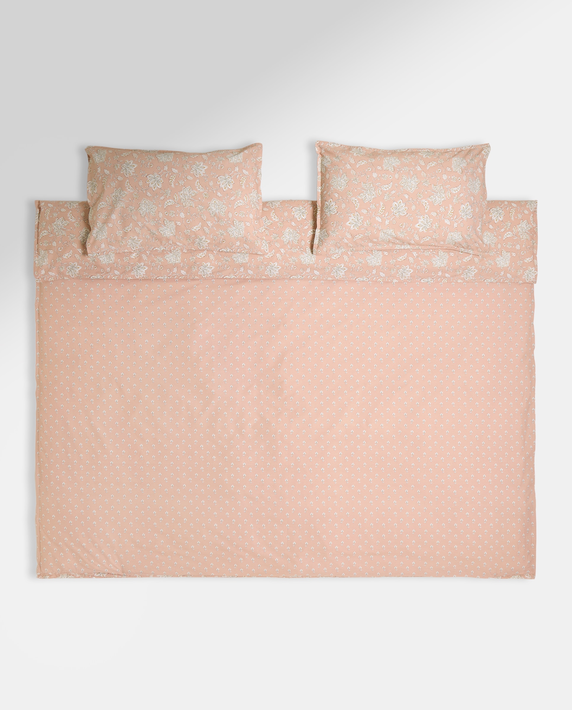 Juego de funda nórdica flor grande rosa Rosa-3