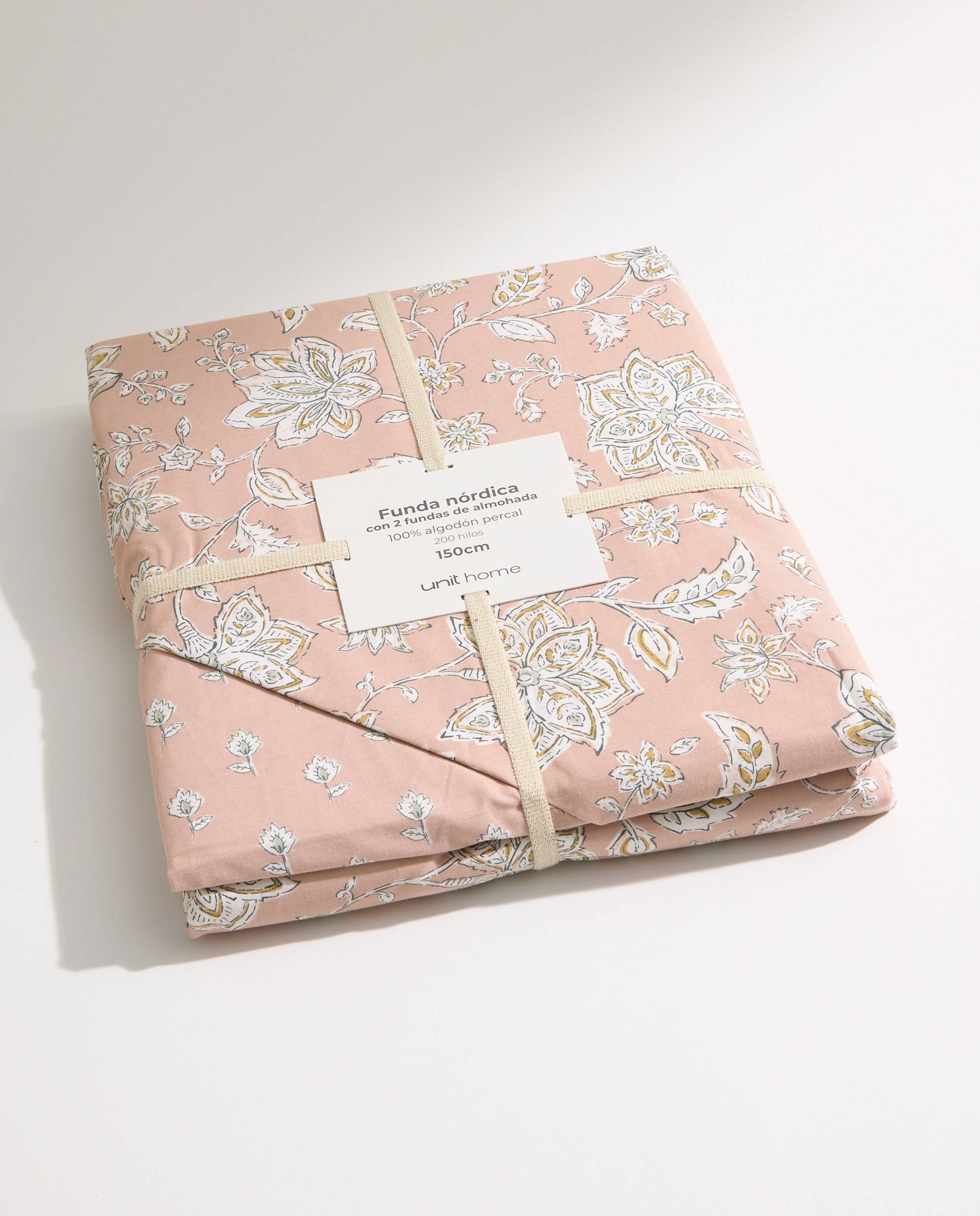 Juego de funda nórdica flor grande rosa Rosa-10