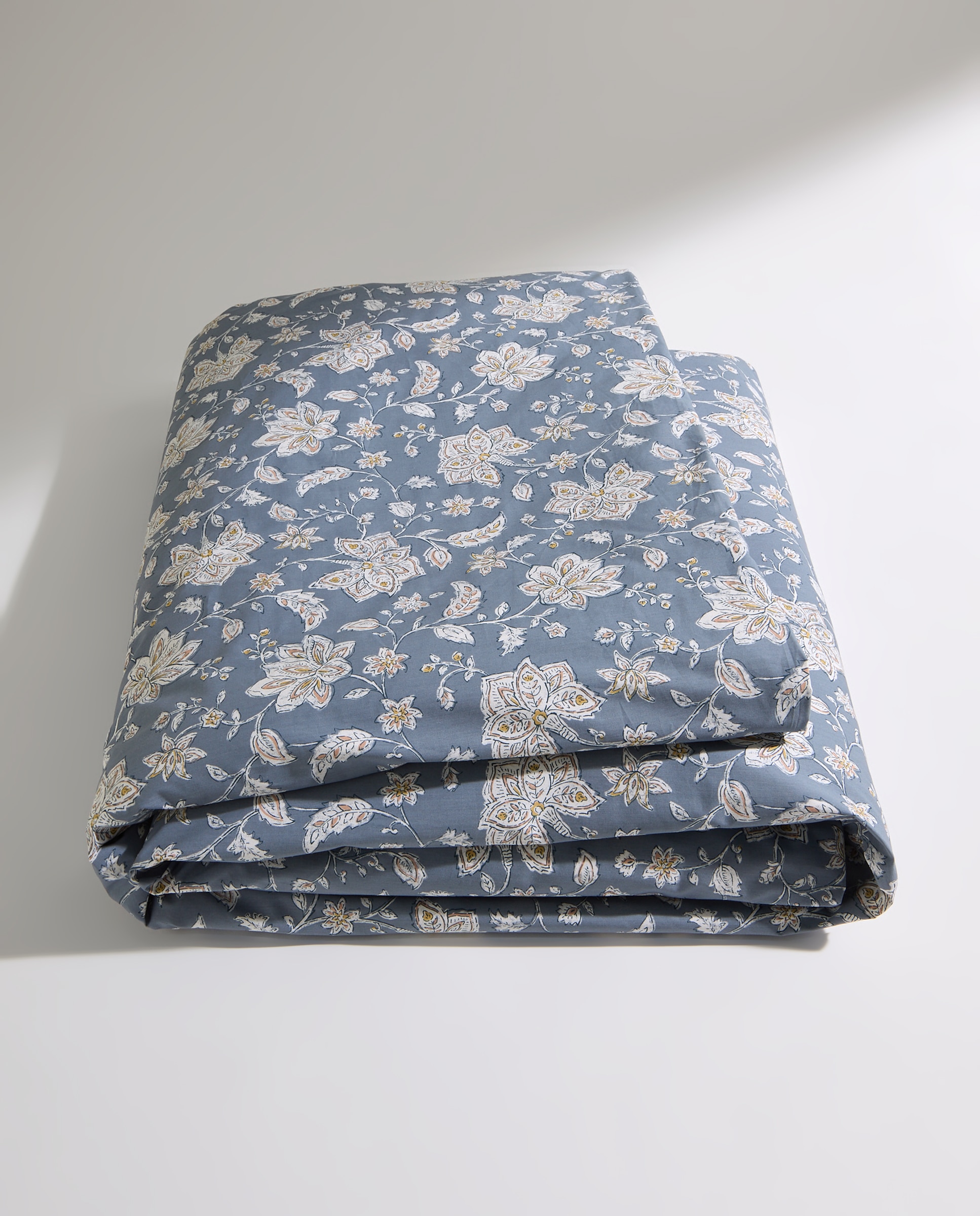 Juego de funda nórdica flor grande azul Azul-7