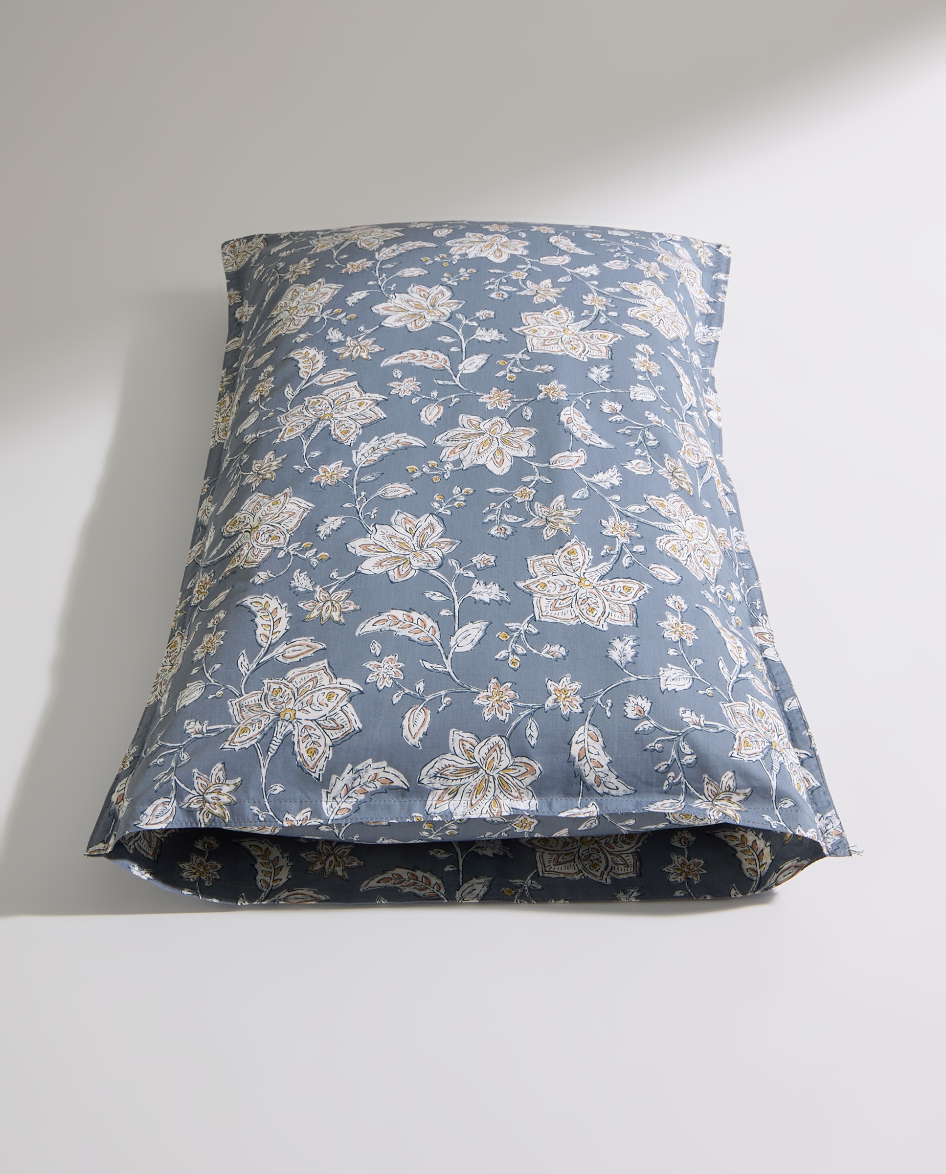 Juego de funda nórdica flor grande azul Azul-8