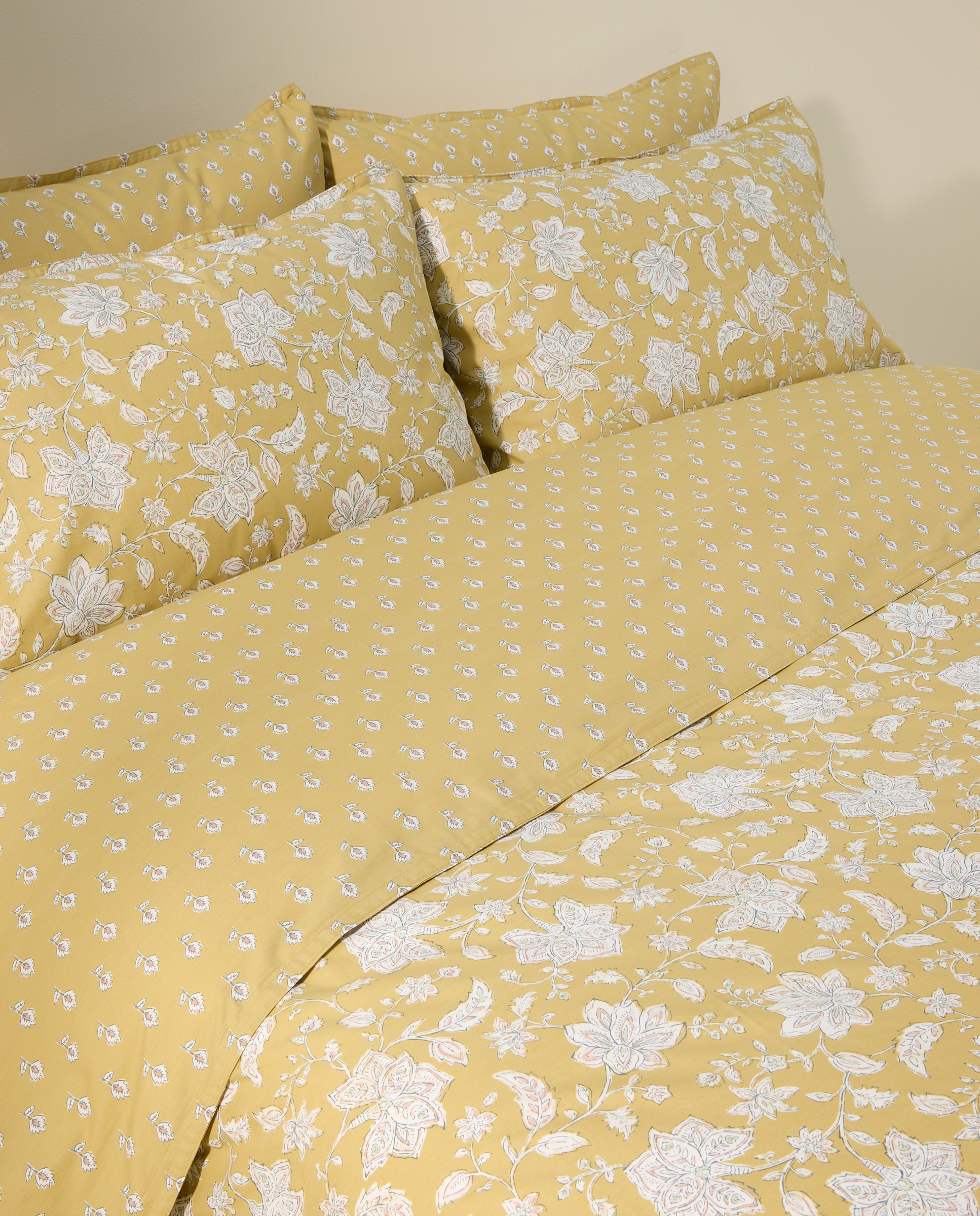 Juego de funda nórdica flor grande amarillo Amarillo-4