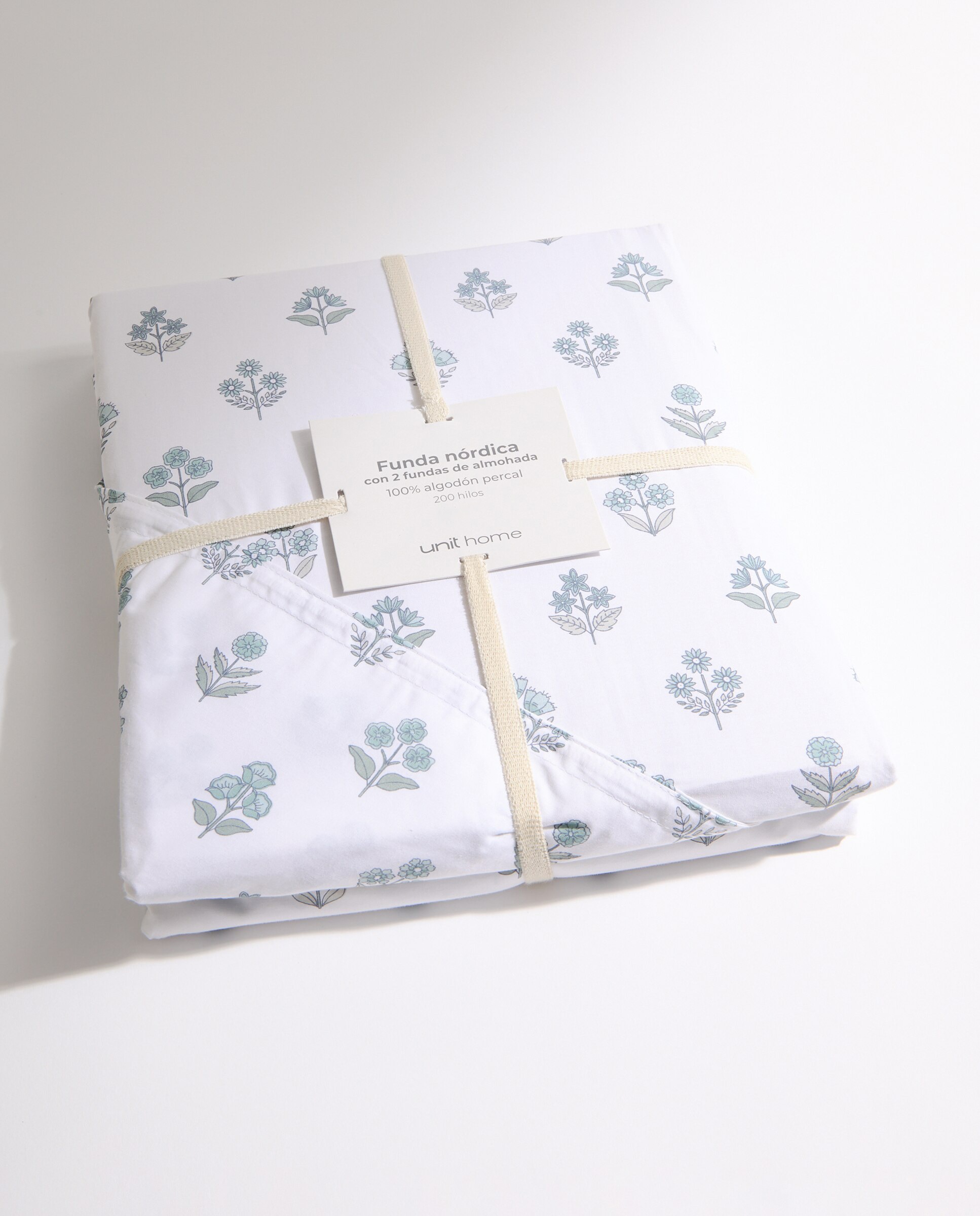 Juego de funda nórdica estampada verde Verde-9