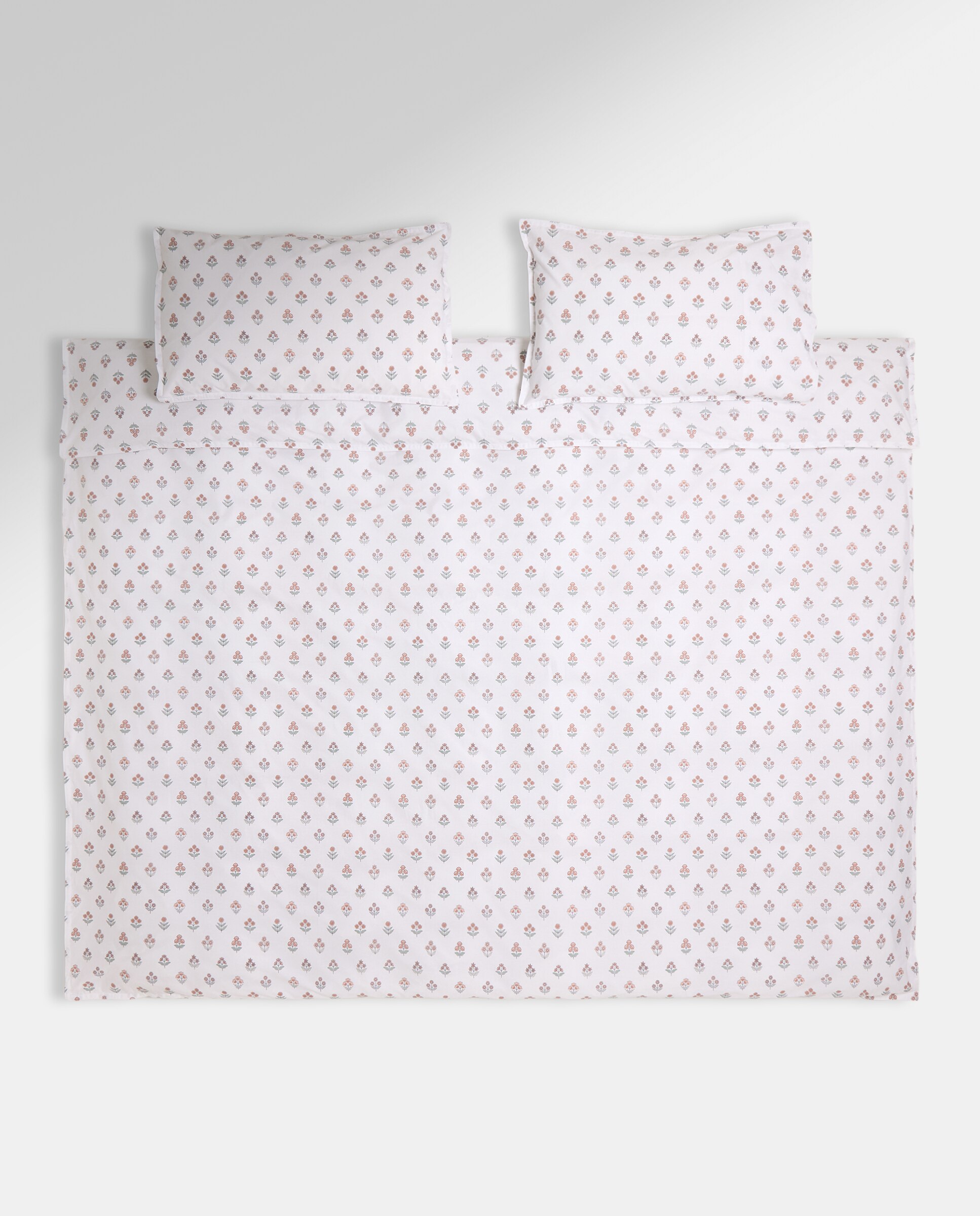 Juego de funda nórdica estampada rosa Rosa-2