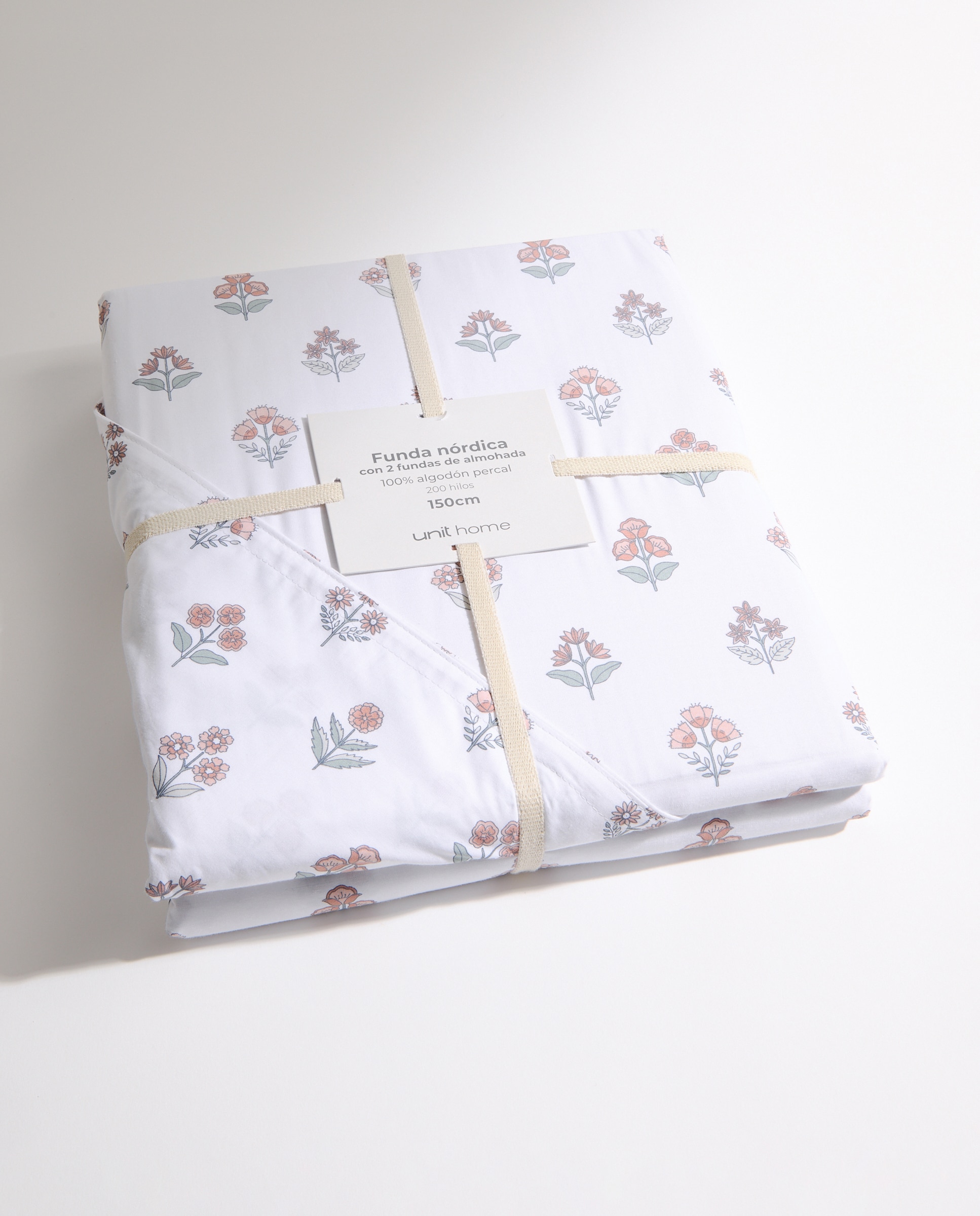Juego de funda nórdica estampada rosa Rosa-9