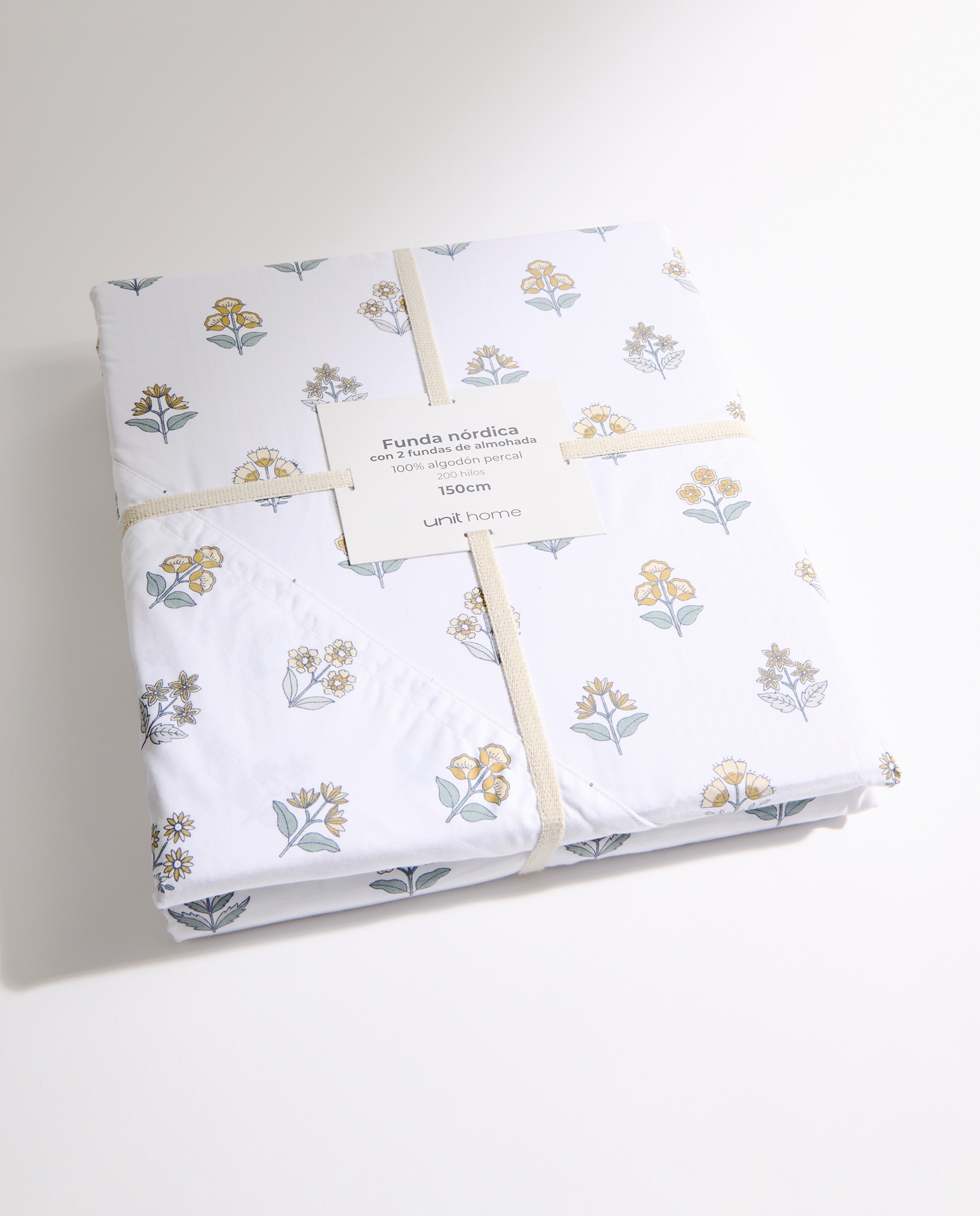 Juego de funda nórdica estampada amarillo Amarillo-9