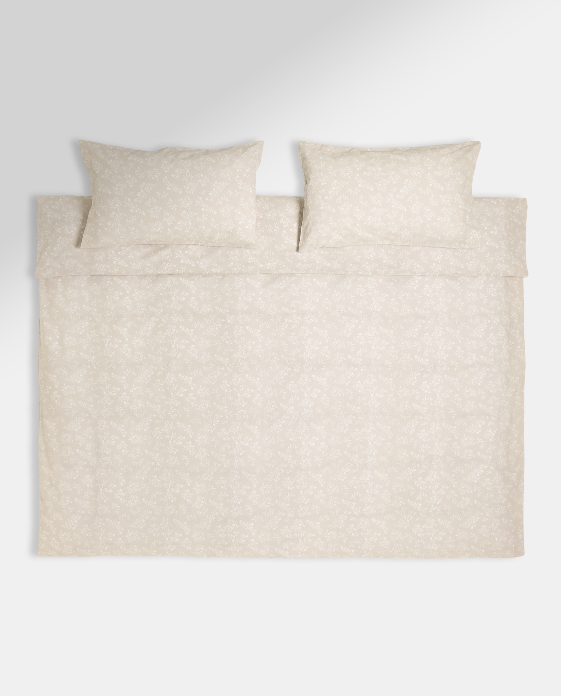 Juego de funda nórdica flores gris claro Gris claro-2
