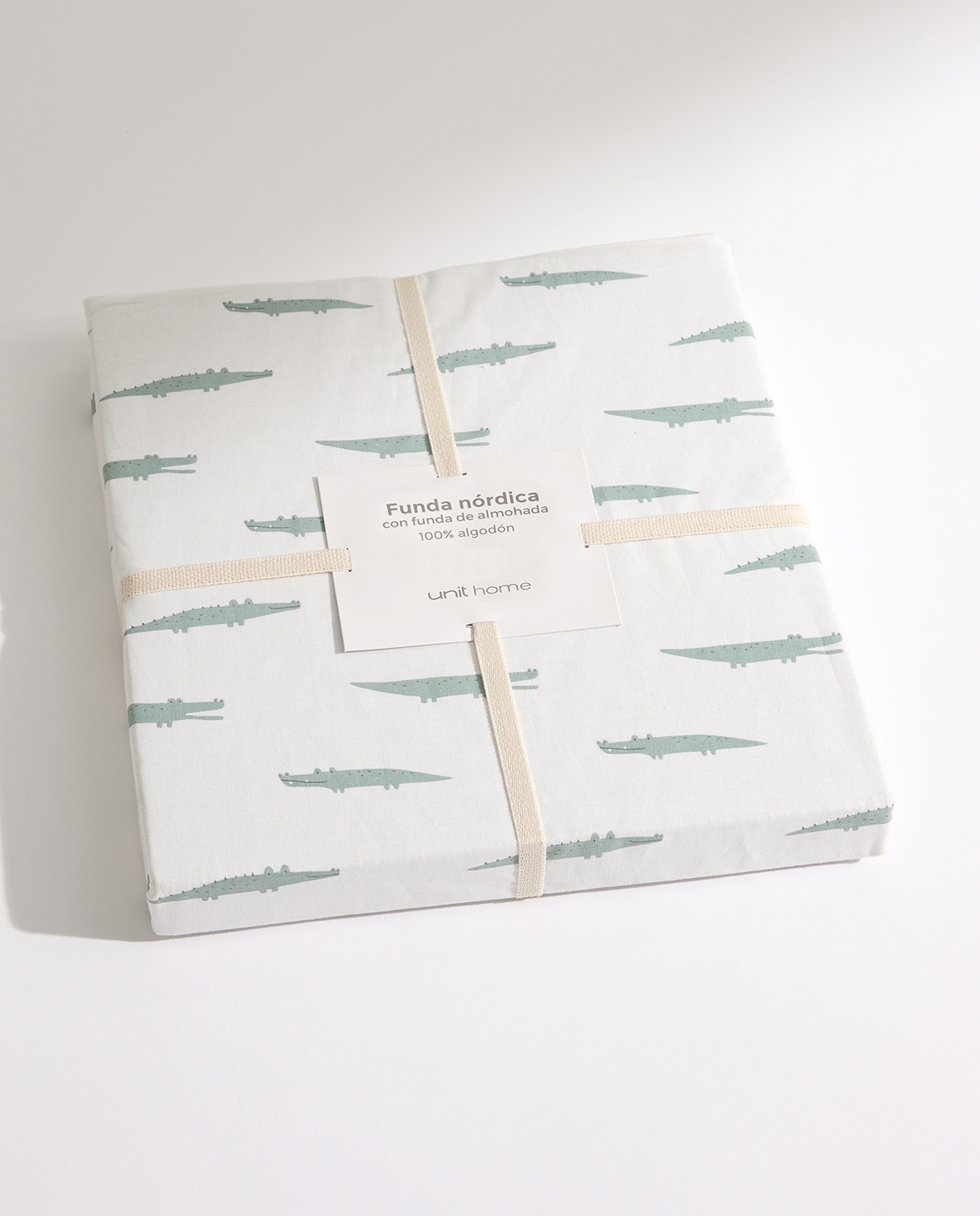 Juego de funda nórdica algodón Crocodile Verde-9