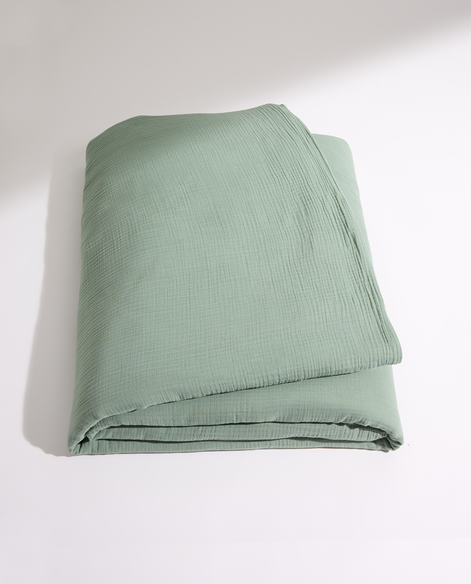 Juego de funda nórdica infantil gasa verde Verde-6