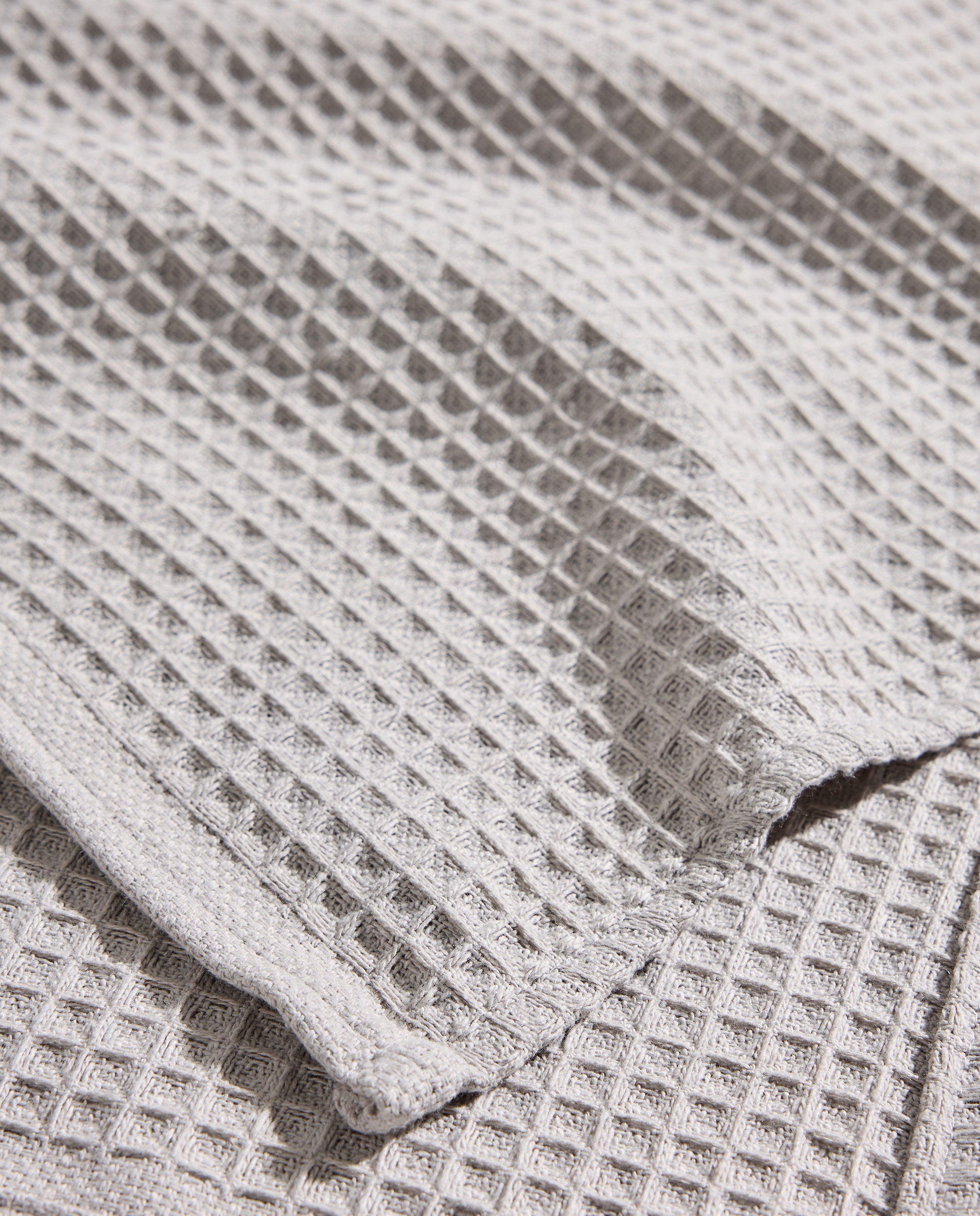 Manta decorativa Waffle Gris claro-3