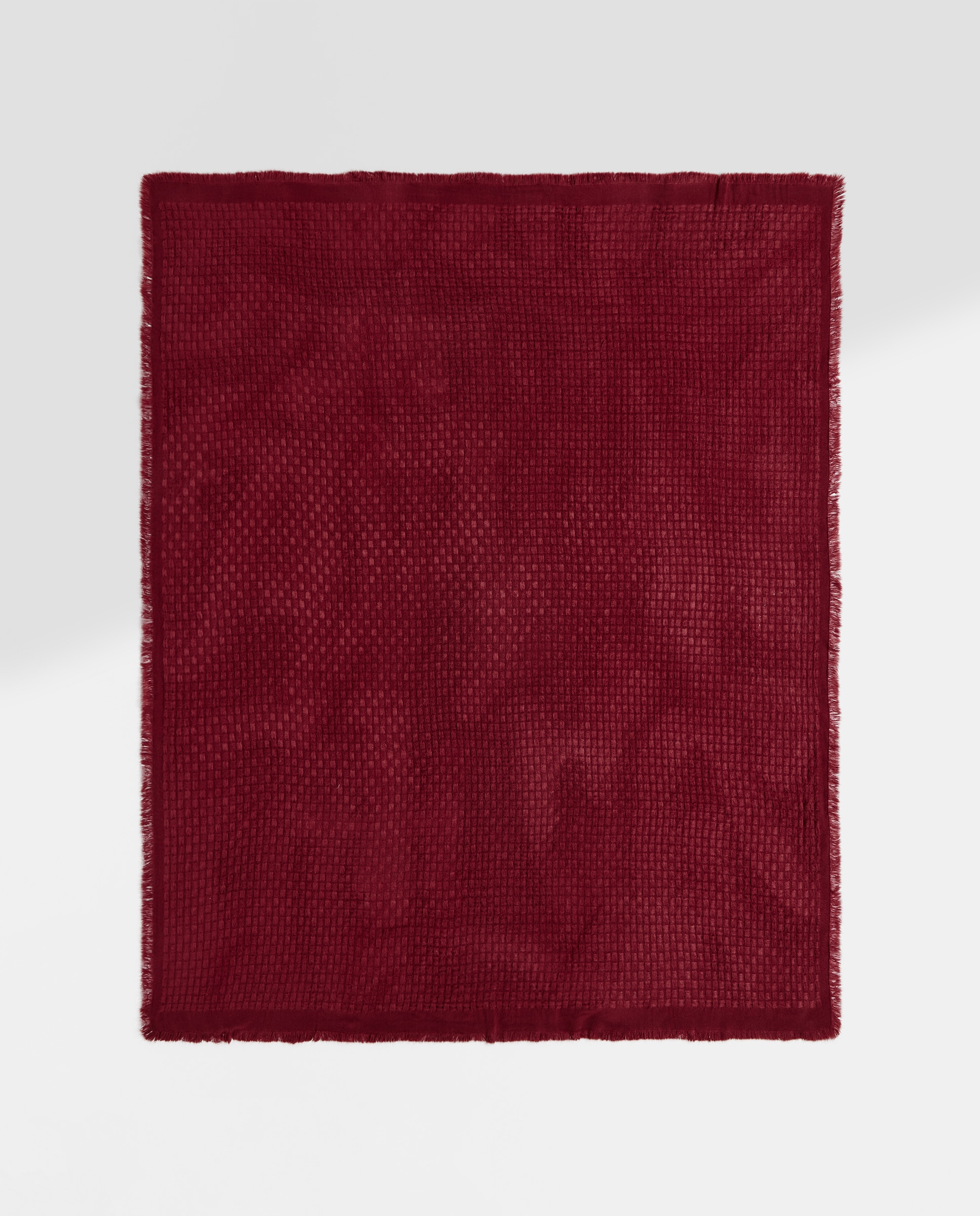 Manta decorativa textura roja Rojo-2
