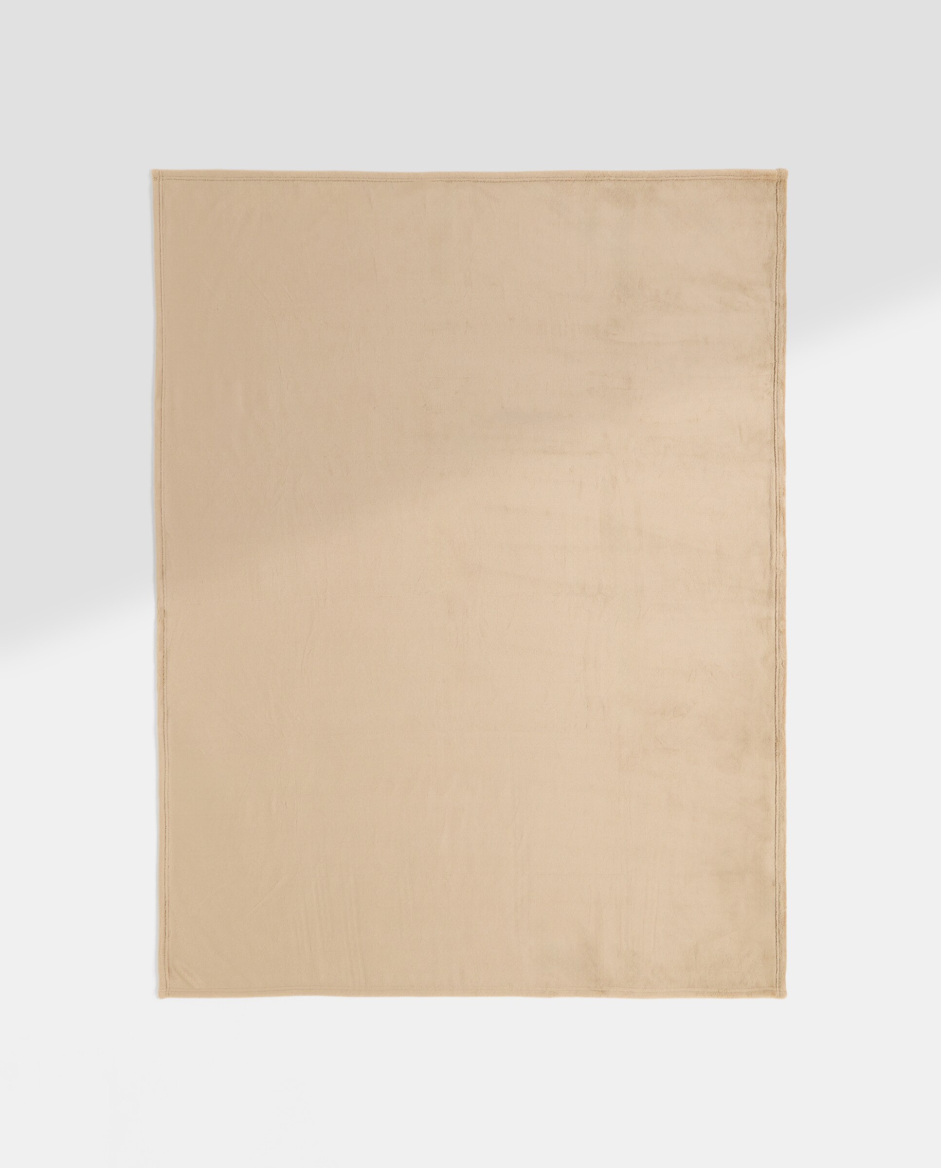 Manta decorativa lisa beige Beige-2