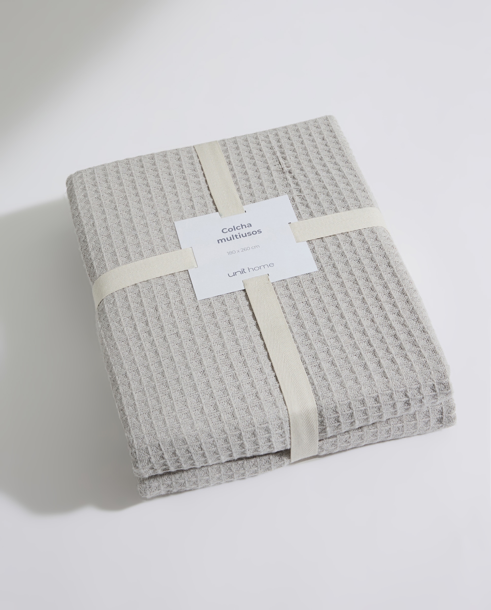 Fular multiusos Waffle Gris claro-4