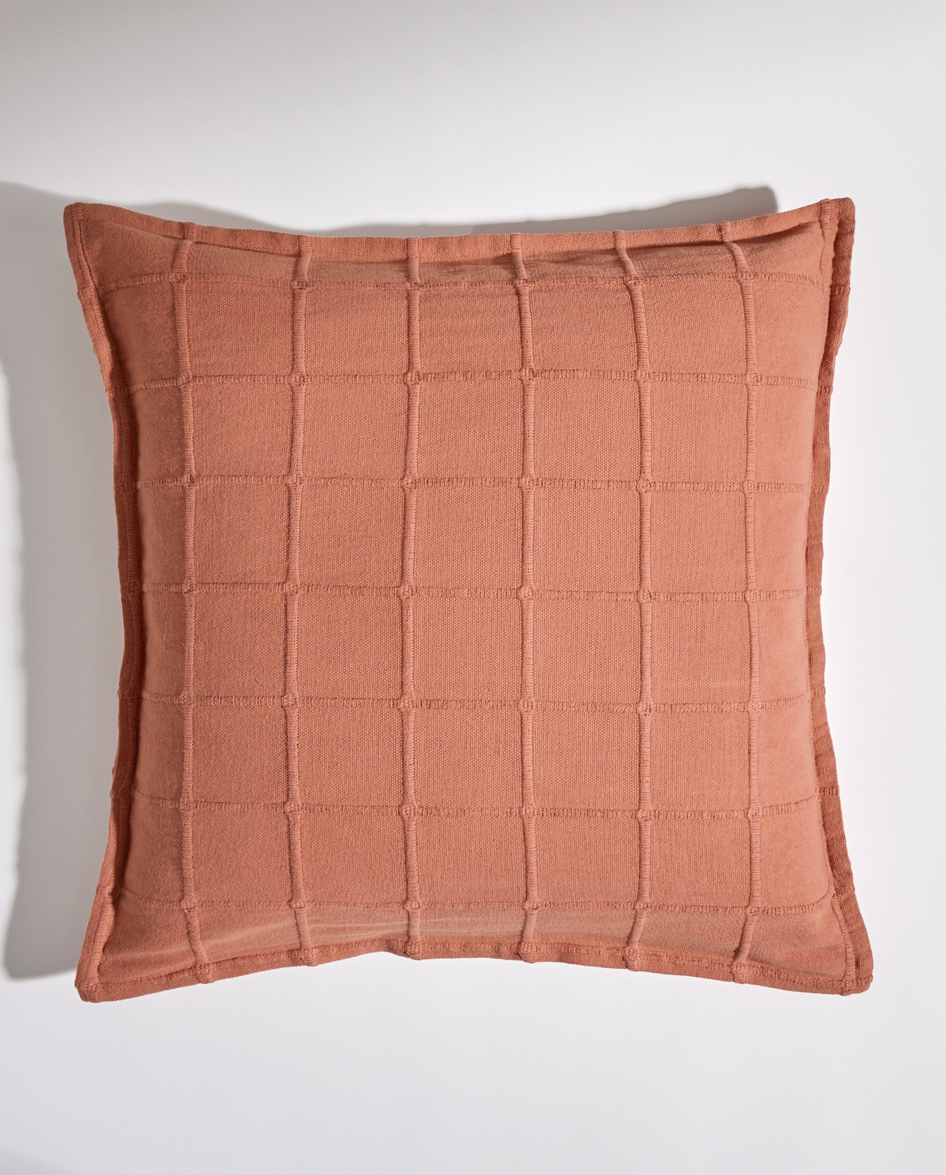 Funda de cojín algodón Ambra Terracota-2