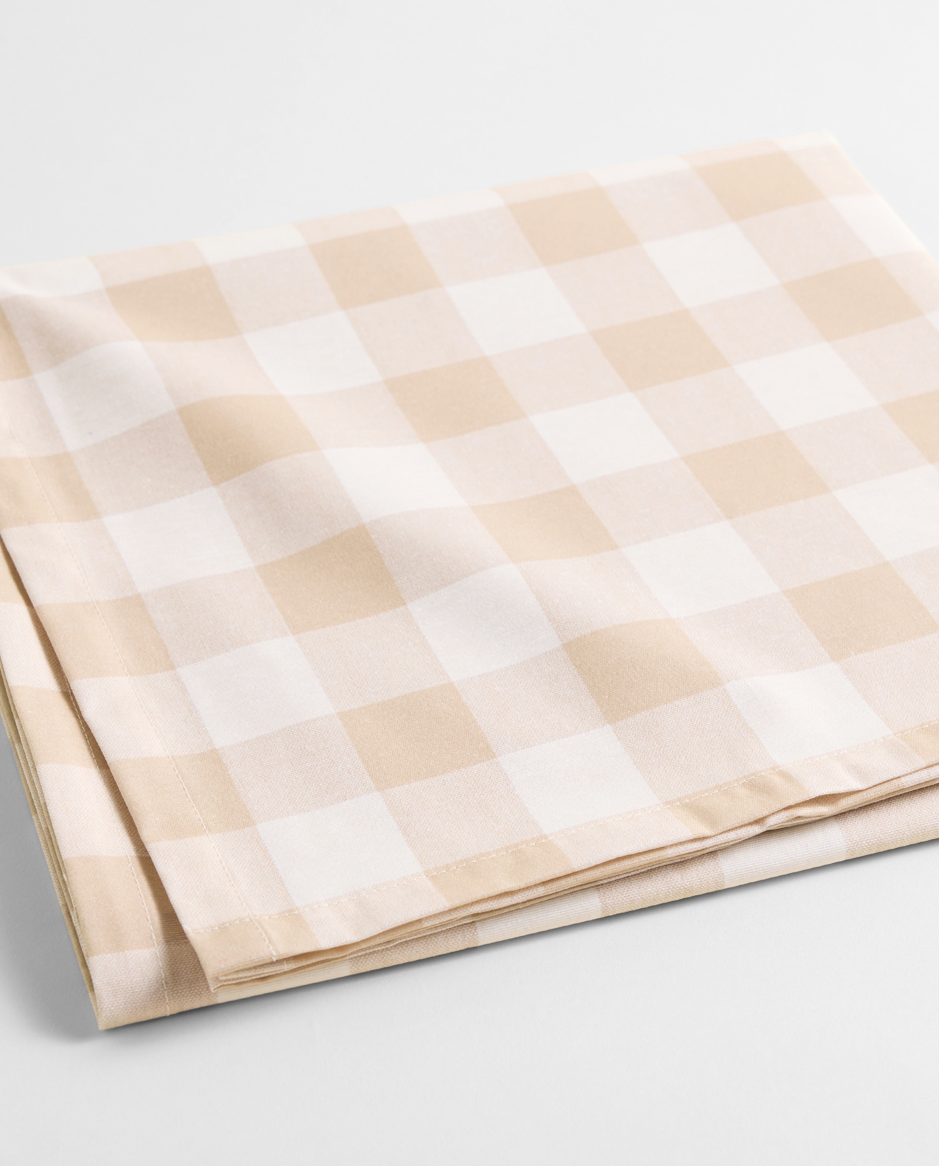 Mantel antimanchas resinado Vichy Beige-1