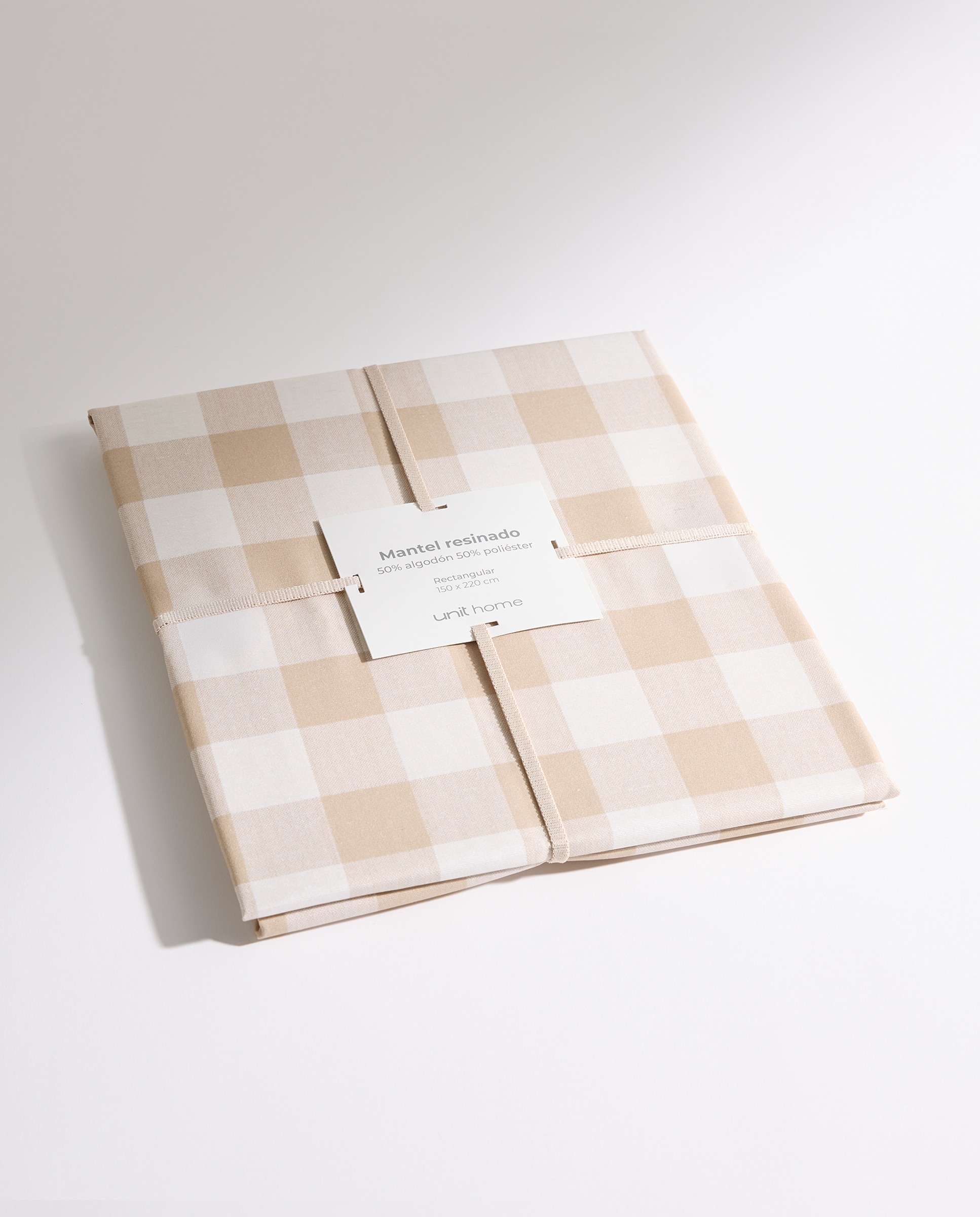 Mantel antimanchas resinado Vichy Beige-3