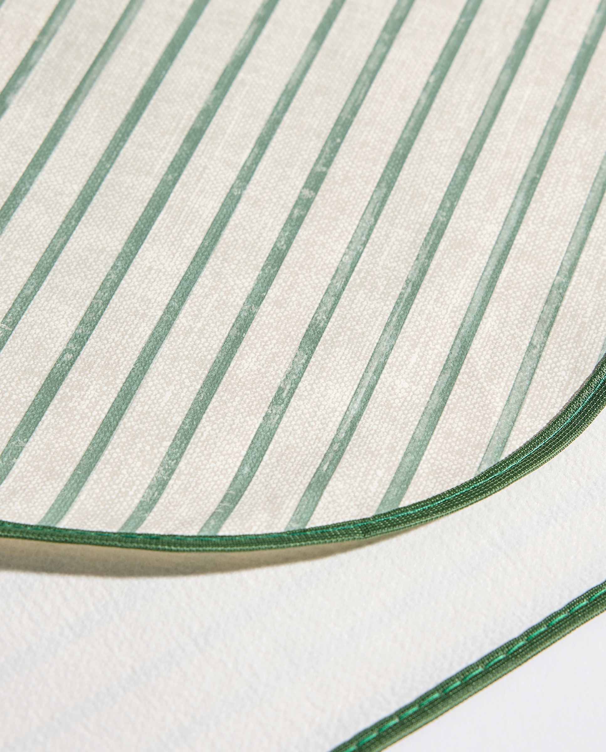 Mantel antimanchas resinado PVC Rayas Verde-2