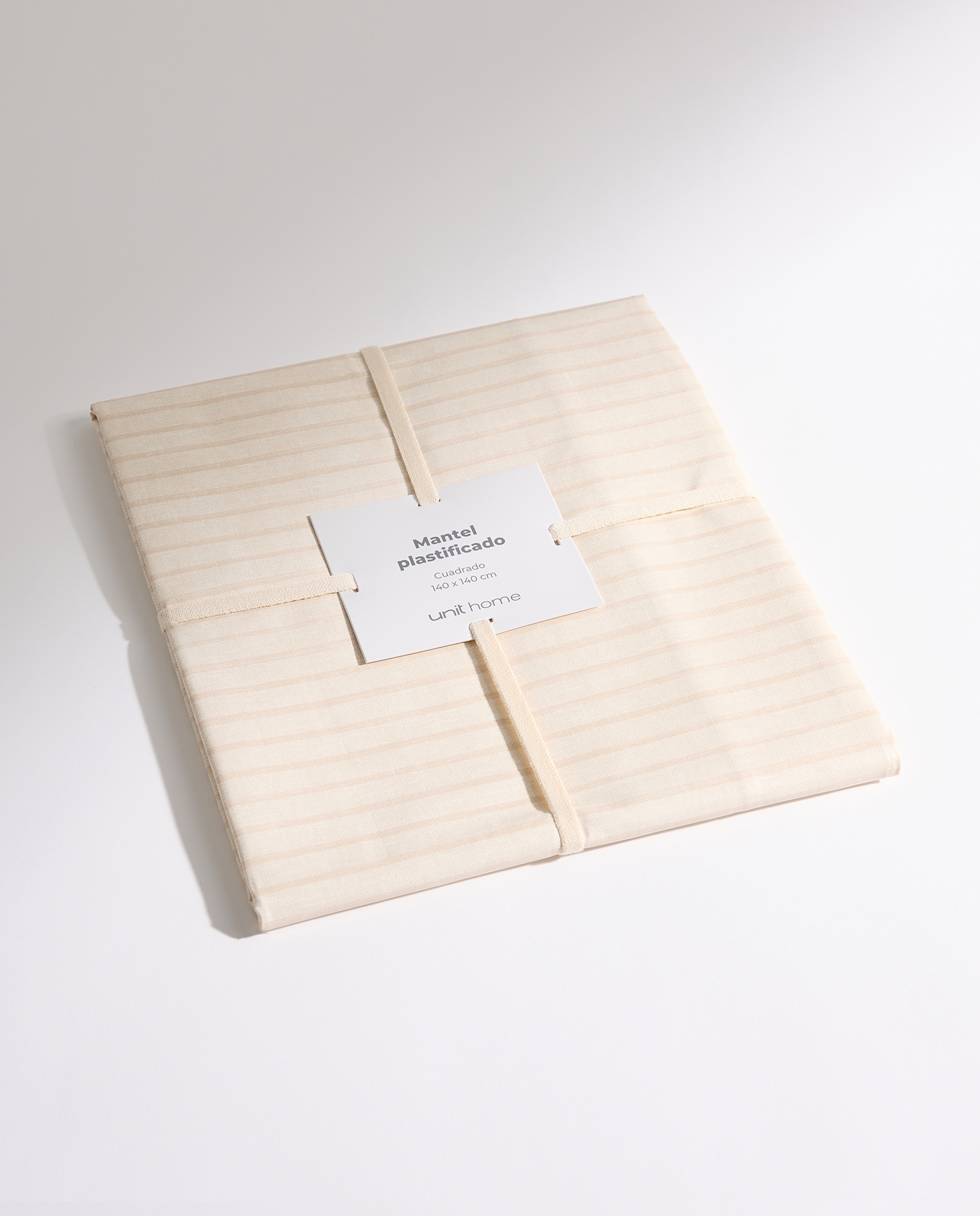 Mantel antimanchas resinado PVC Rayas Beige-3