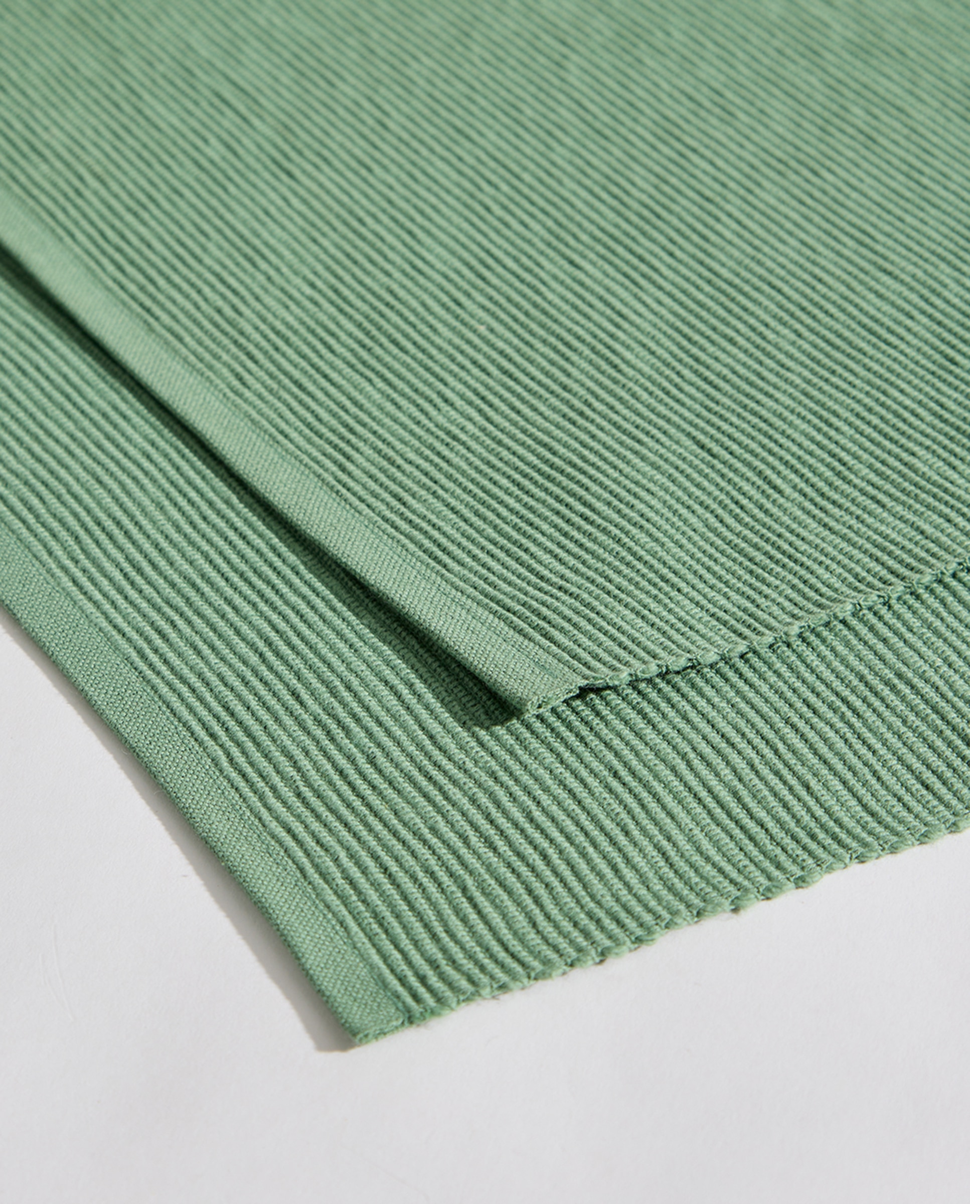 Set 2 manteles individuales algodón Rib Verde-3