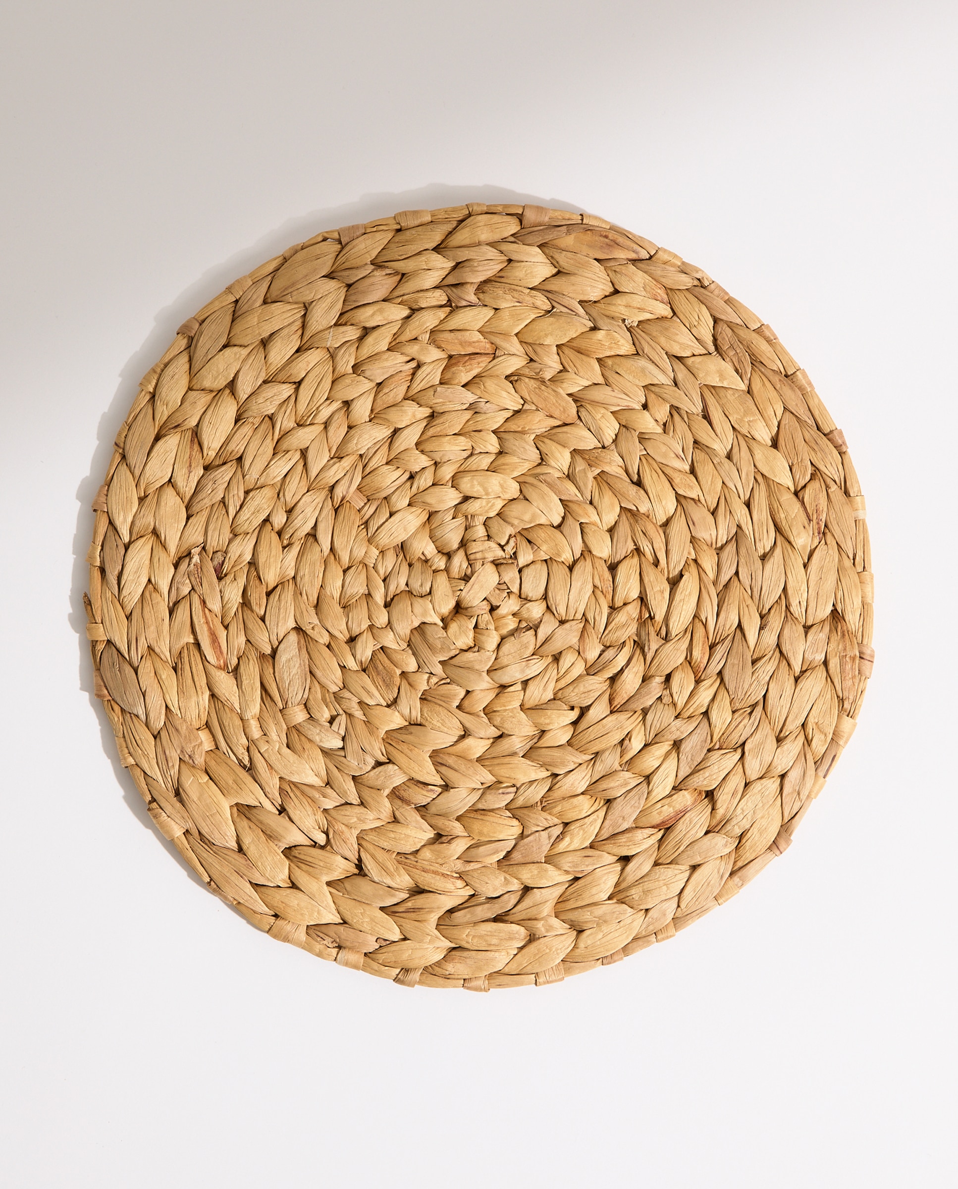 Mantel individual redondo fibra Jacinto Beige-2