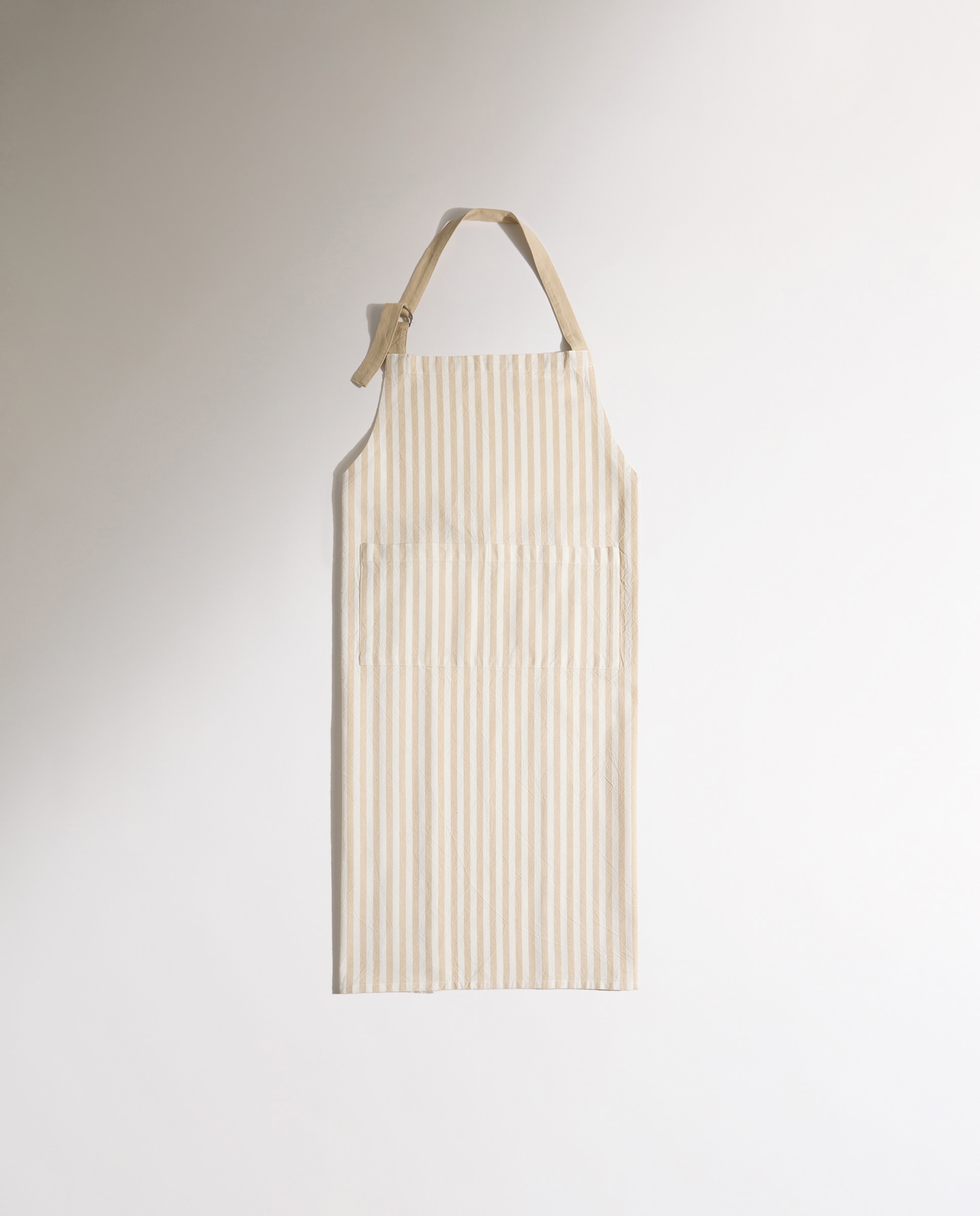 Delantal algodón Rayas Beige-2