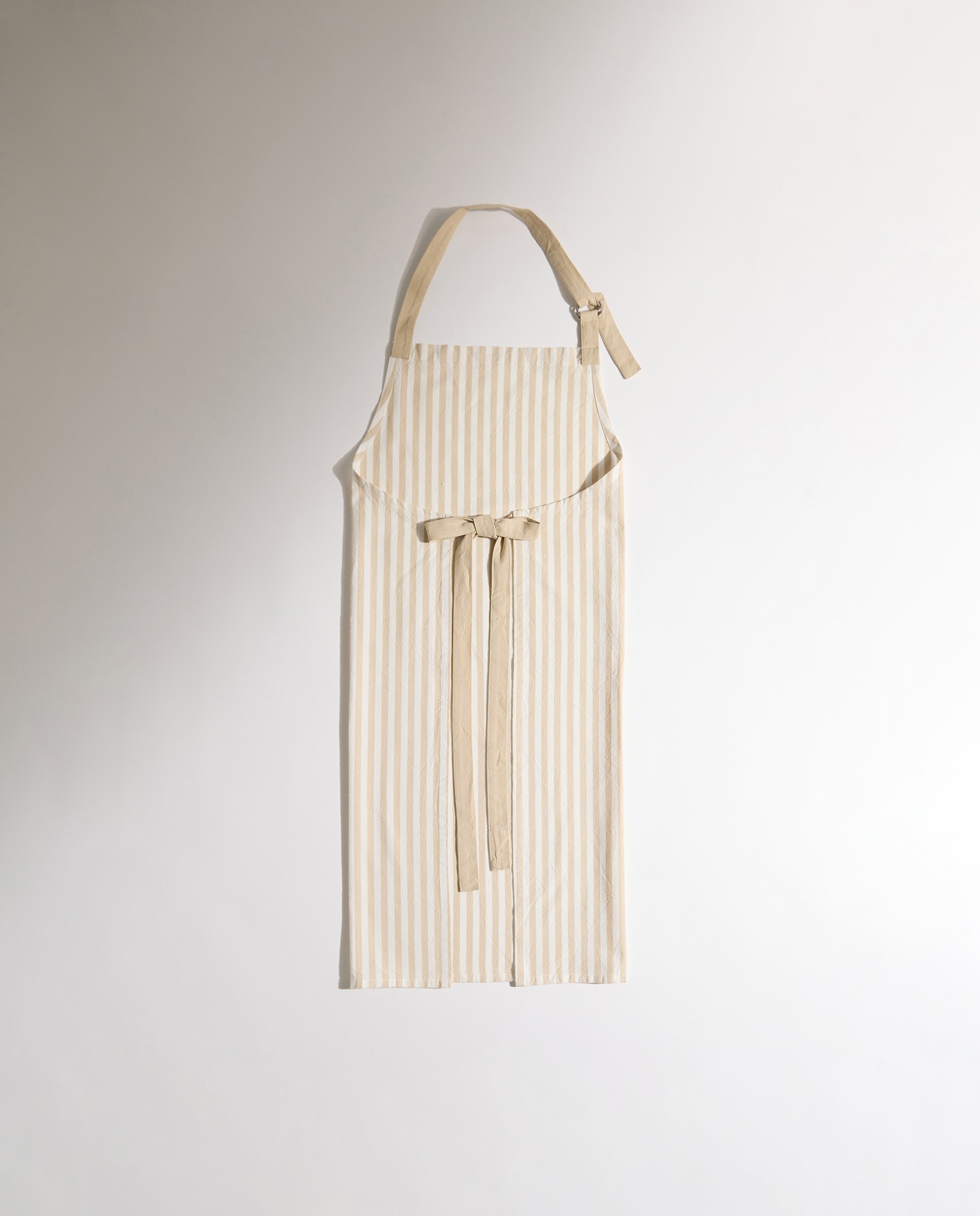 Delantal algodón Rayas Beige-3