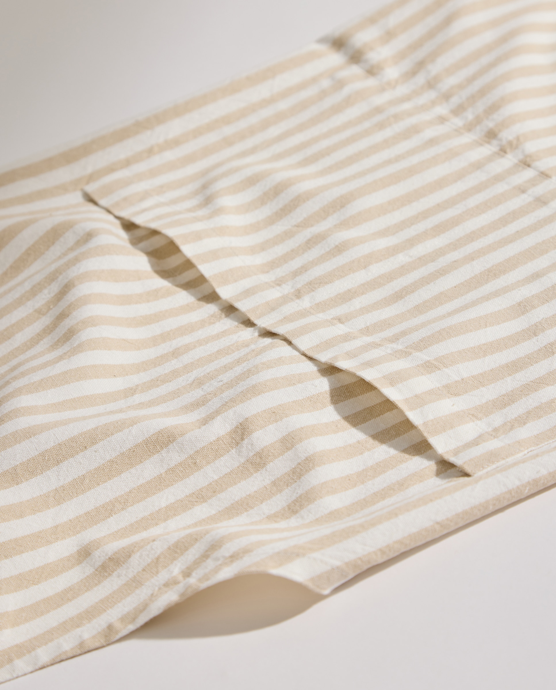 Delantal algodón Rayas Beige-4