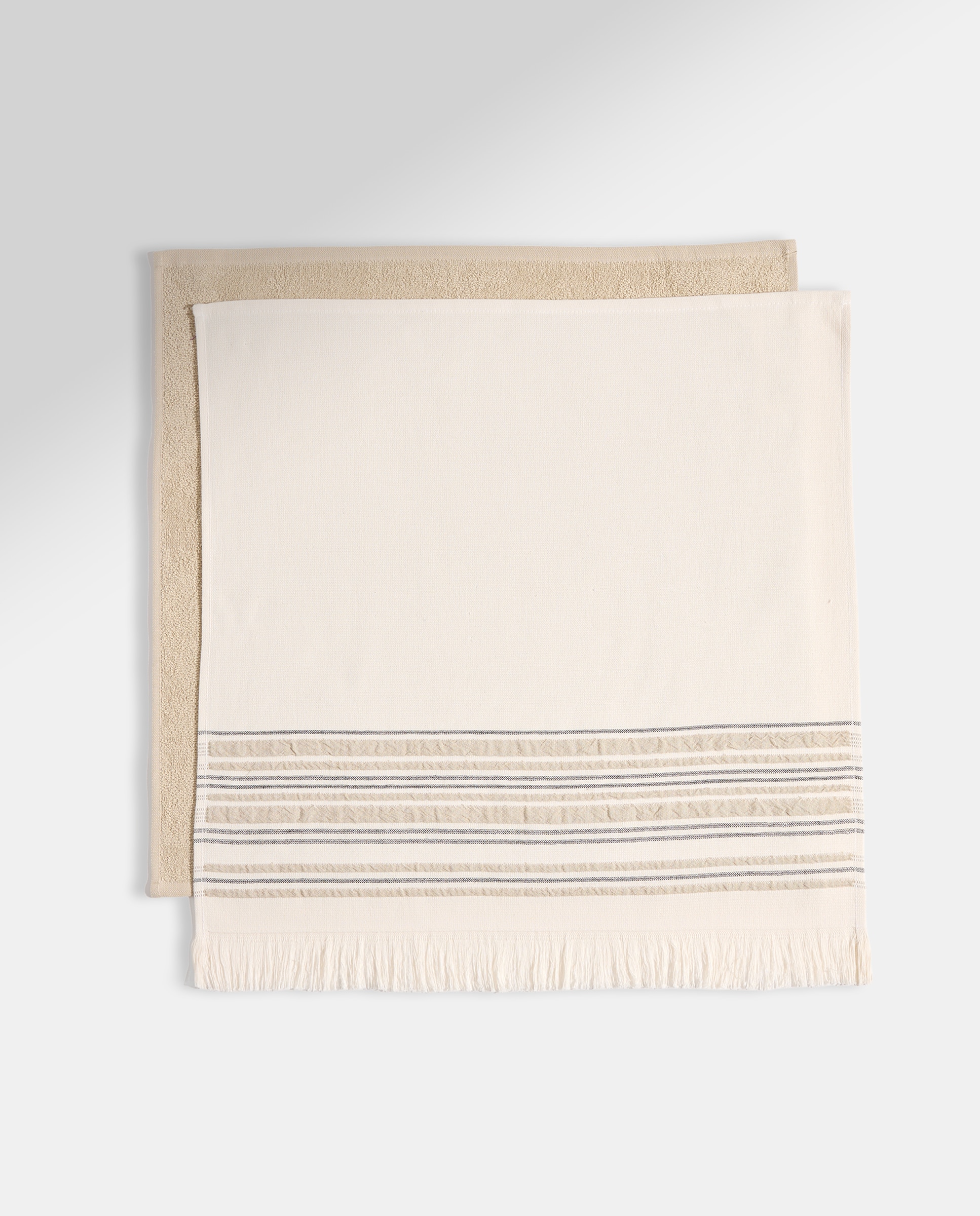 Set 2 paños algodón Rizo Beige-2
