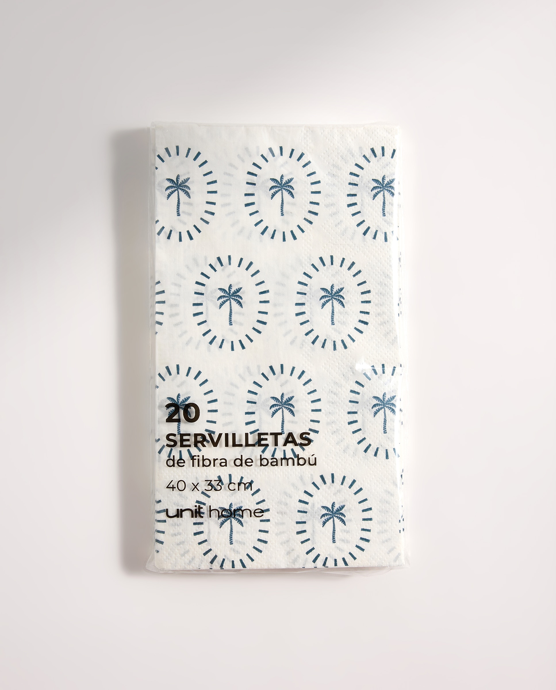 Pack de 20 servilletas de papel Palm Azul marino-3