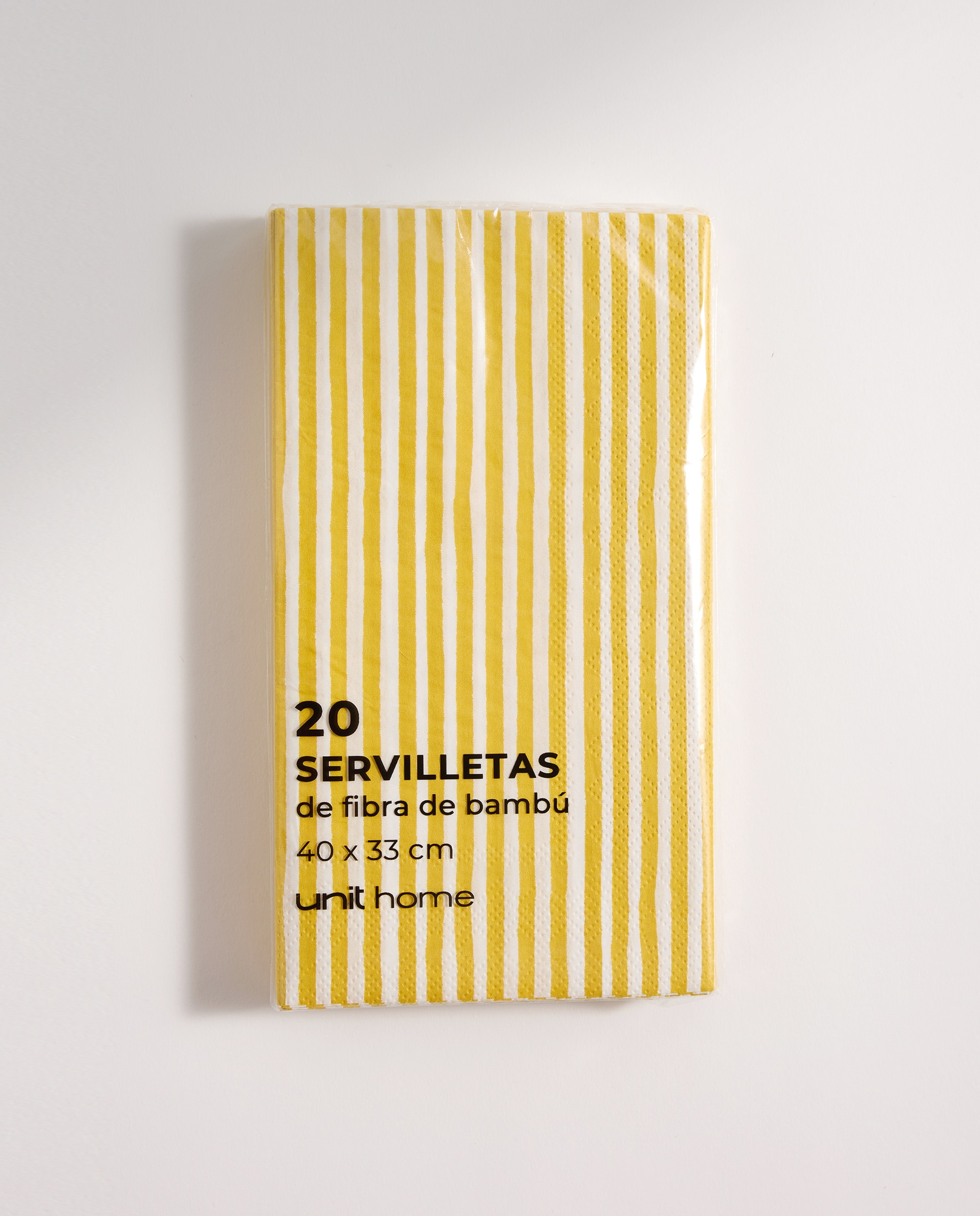 Pack de 20 servilletas de papel Thing Stripes Mostaza-3