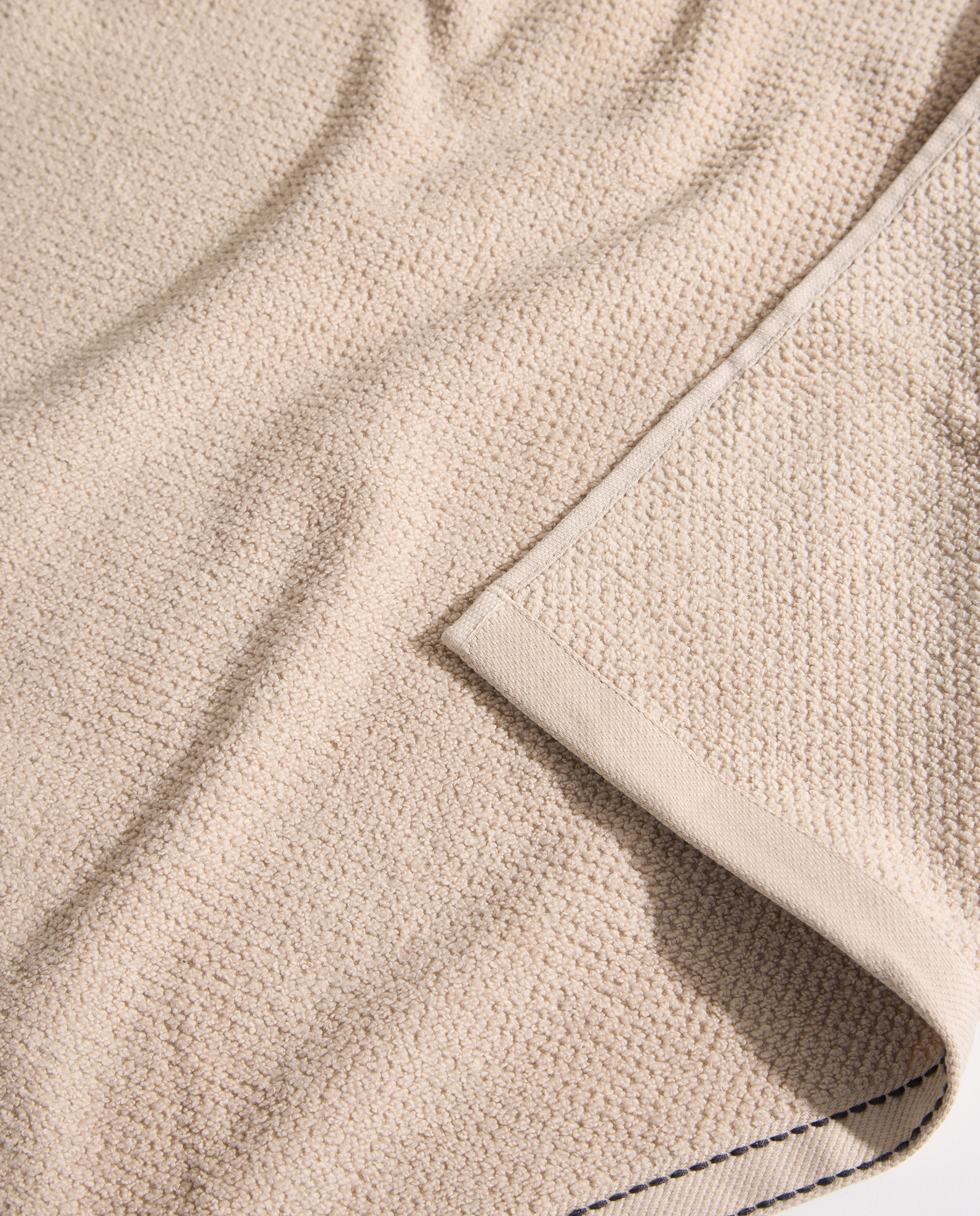 Toalla de baño algodón Pespunte Beige-4