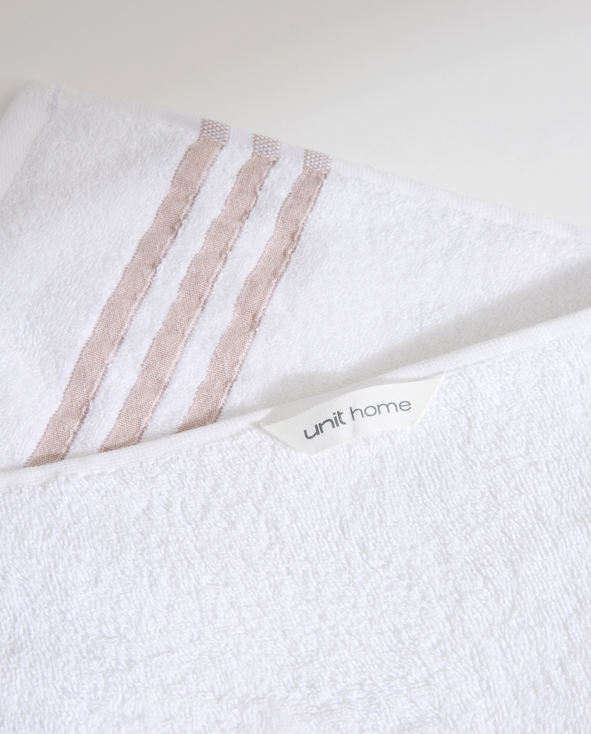Toalla de baño algodón Rayas Contraste Beige-3