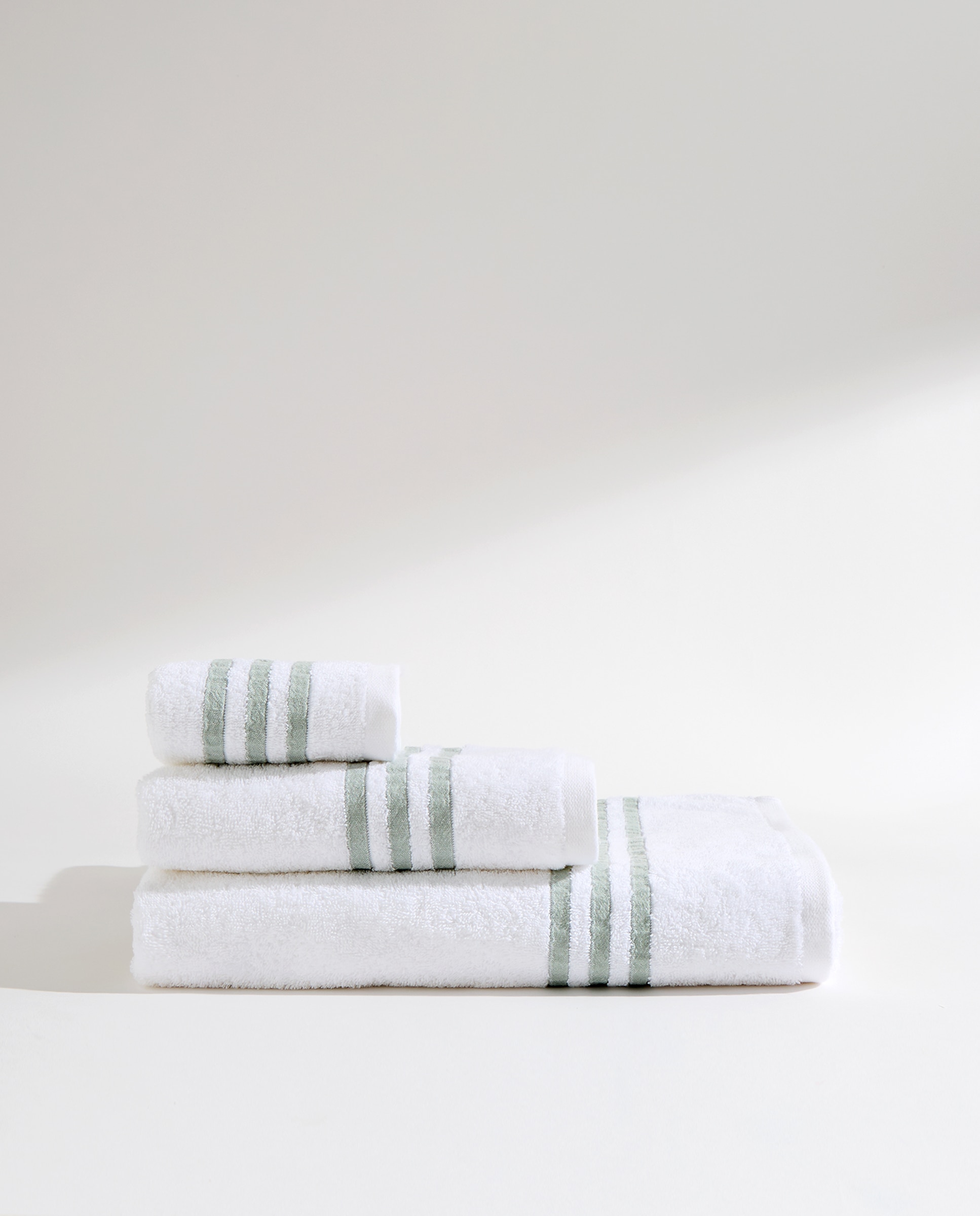 Toalla de baño algodón Rayas Contraste Verde-5