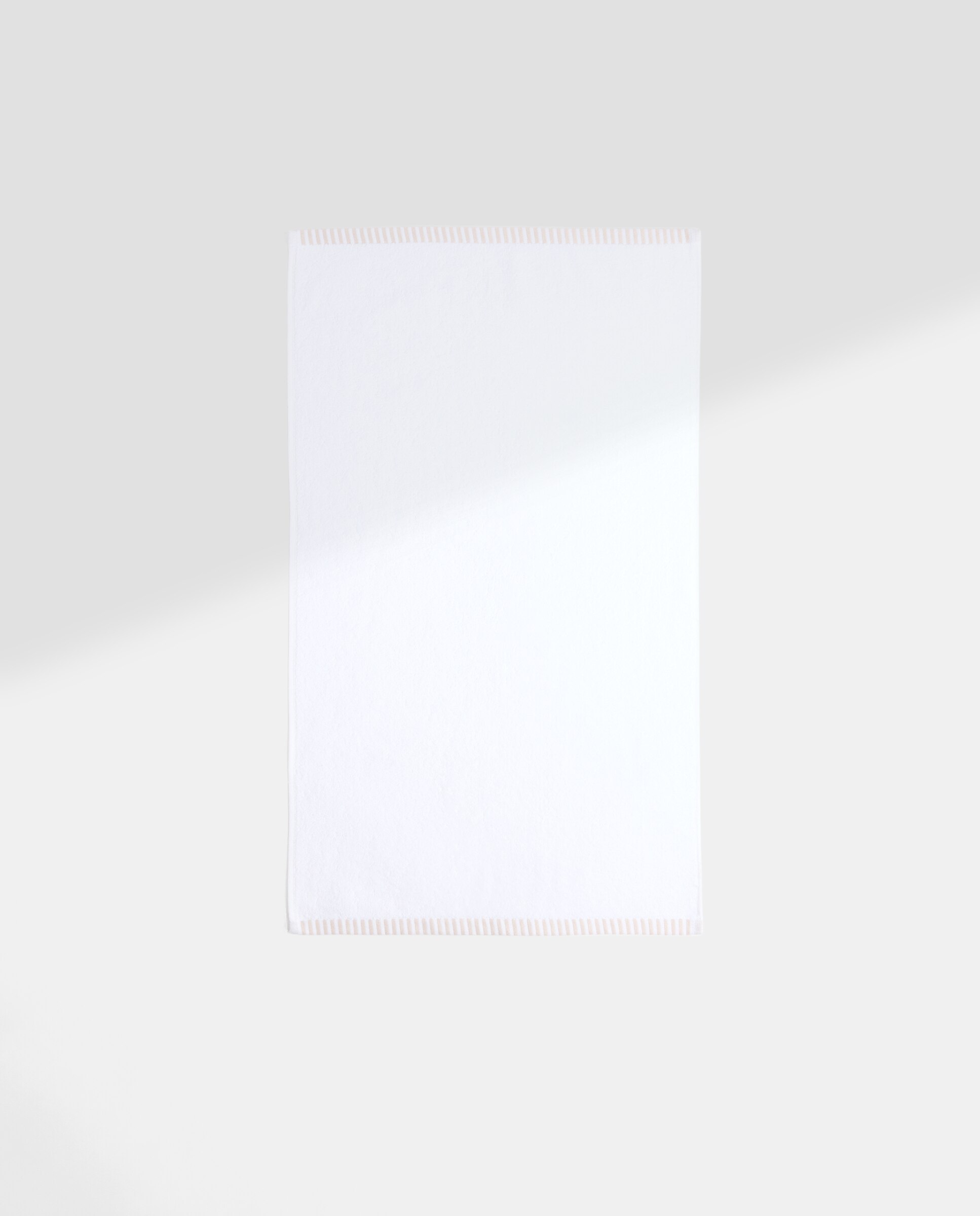 Toalla de baño algodón cenefa Rayas beige Beige-2
