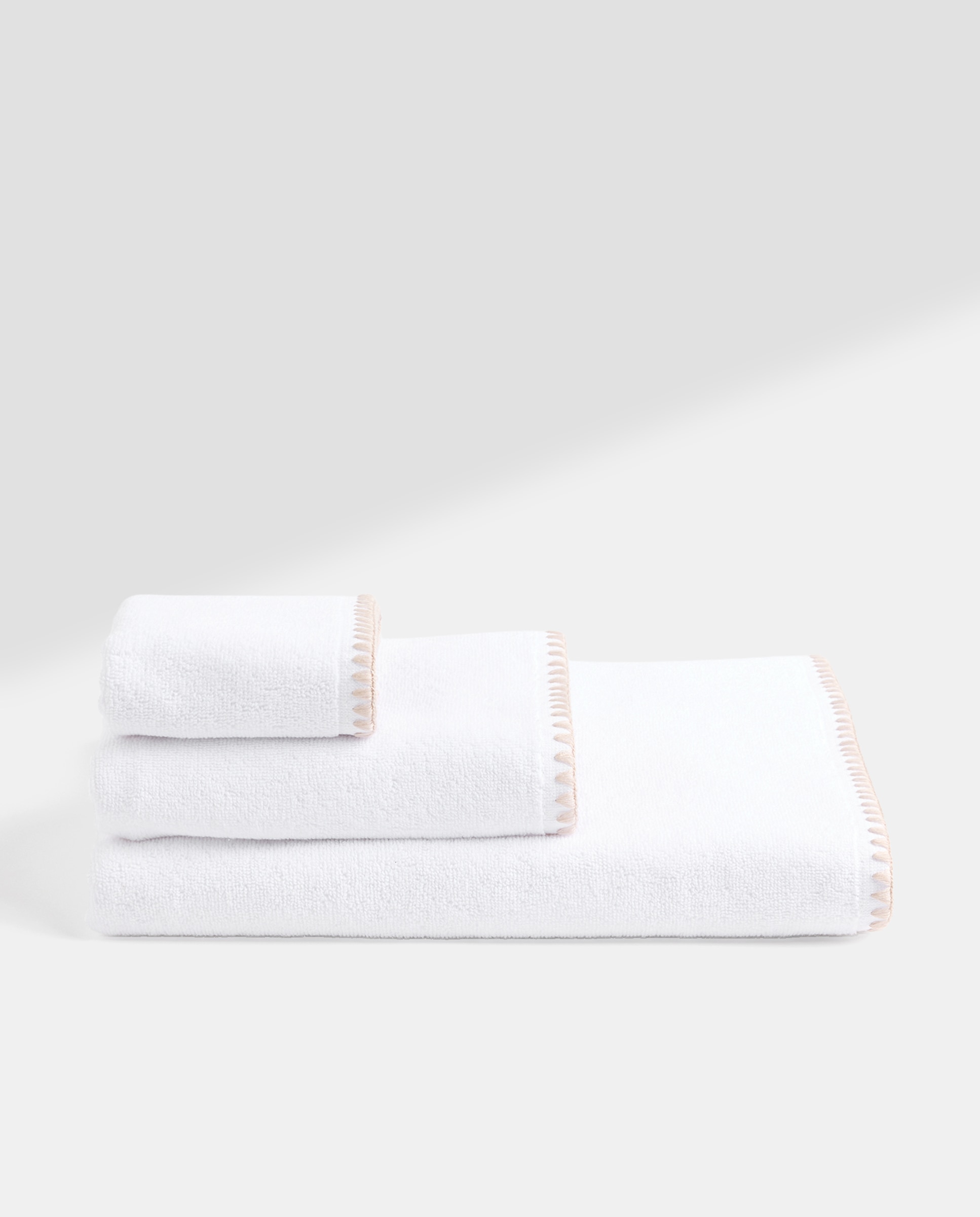 Toalla de baño algodón Stitch beige Beige-5