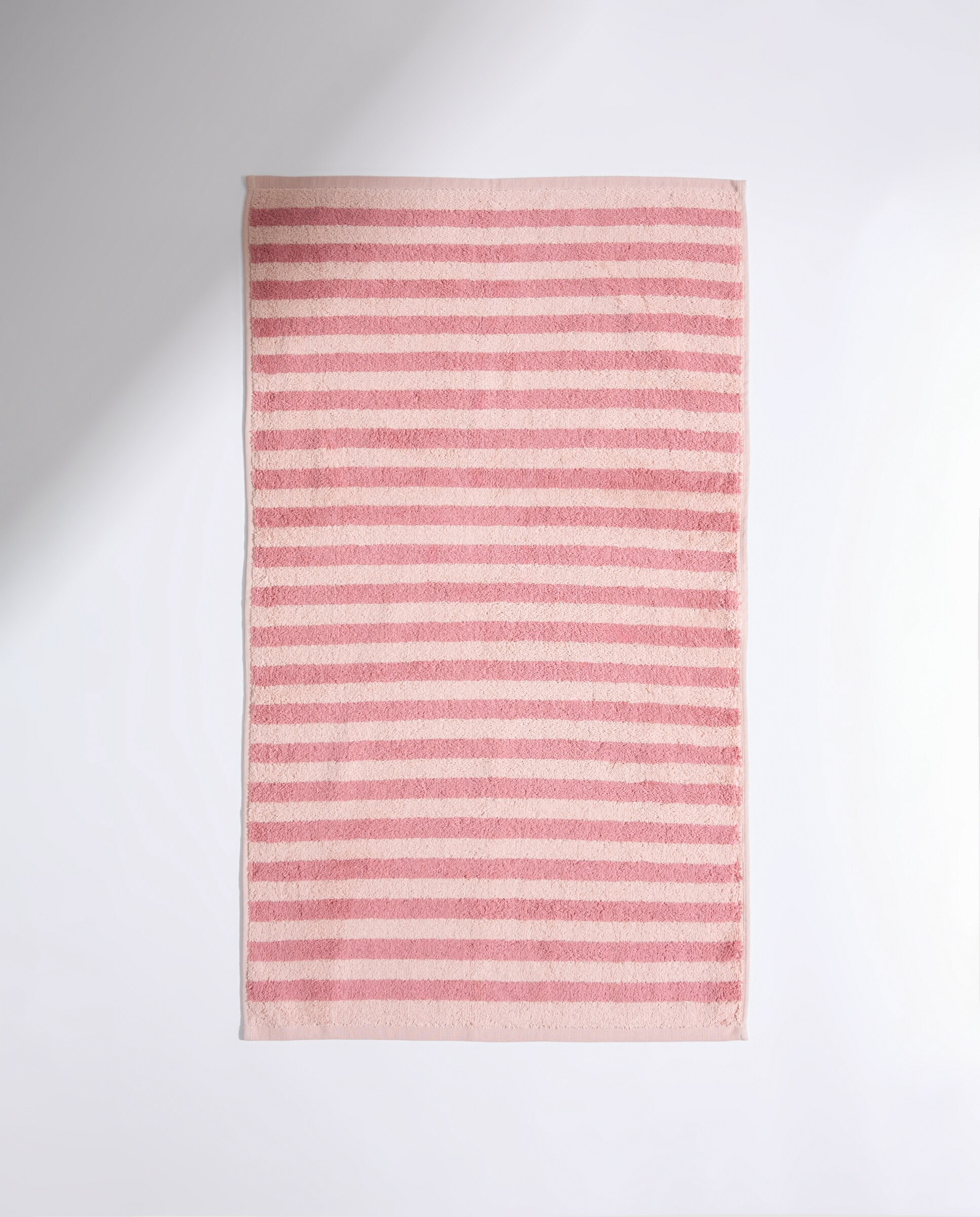 Toalla de baño infantil algodón Rayas Bicolor Rosa-2
