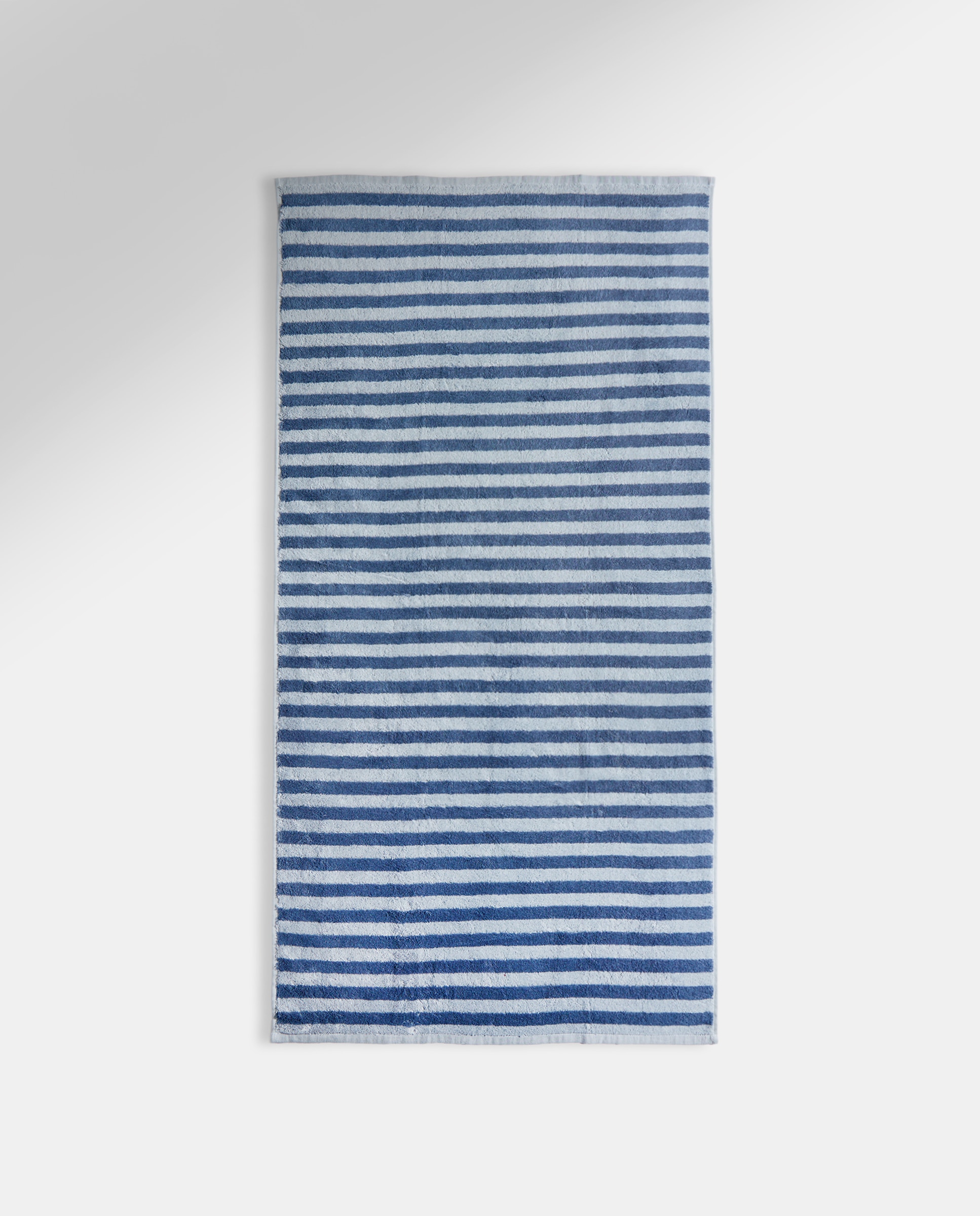 Toalla de baño infantil algodón Rayas Bicolor Azul-2