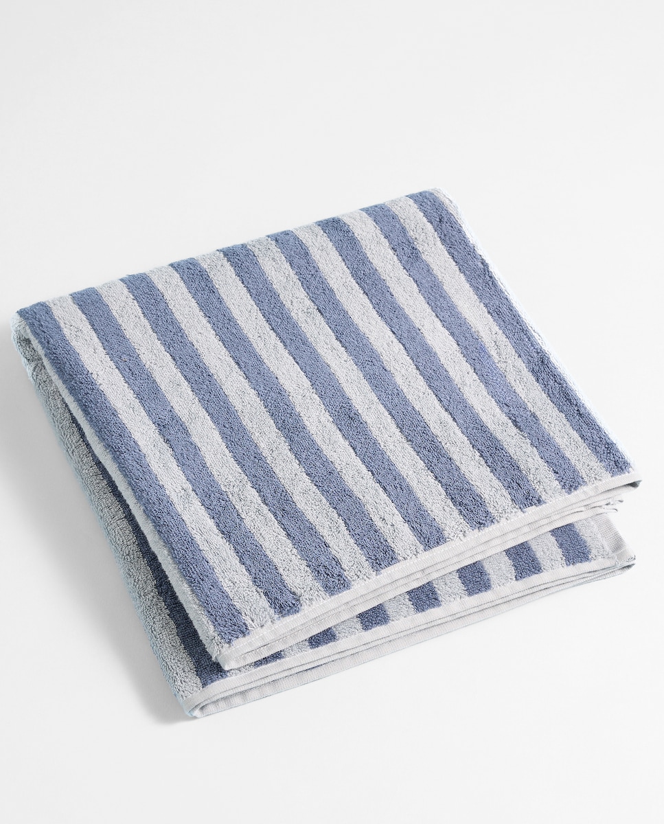 Imagen 0 de Toalla de baño infantil algodón Rayas Bicolor