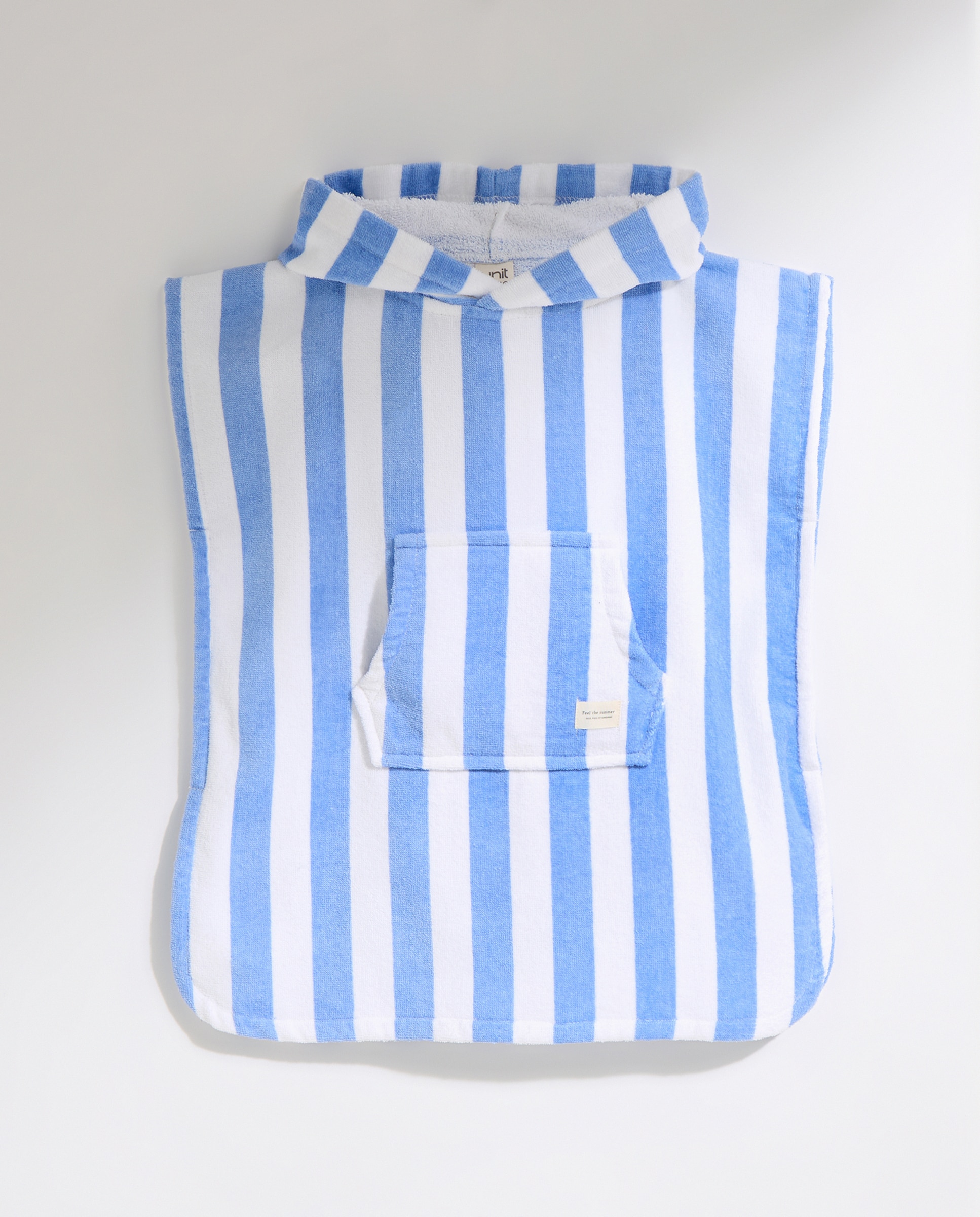 Poncho de playa infantil Rayas Azul-2