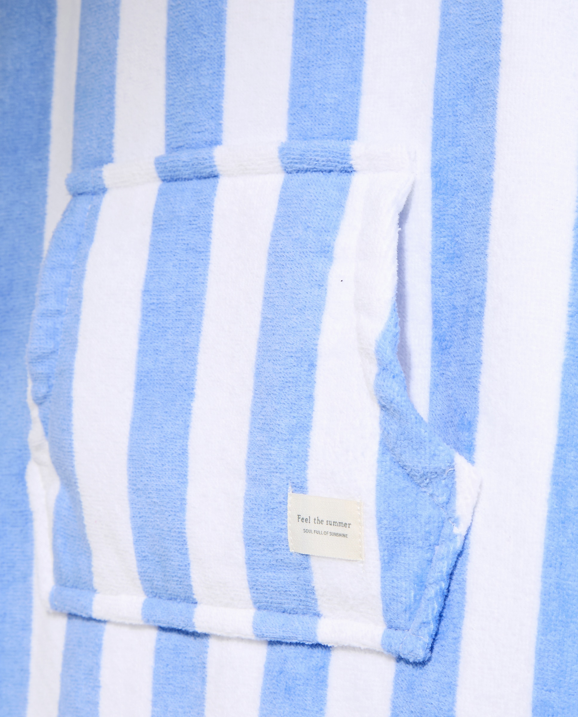 Poncho de playa infantil Rayas Azul-3