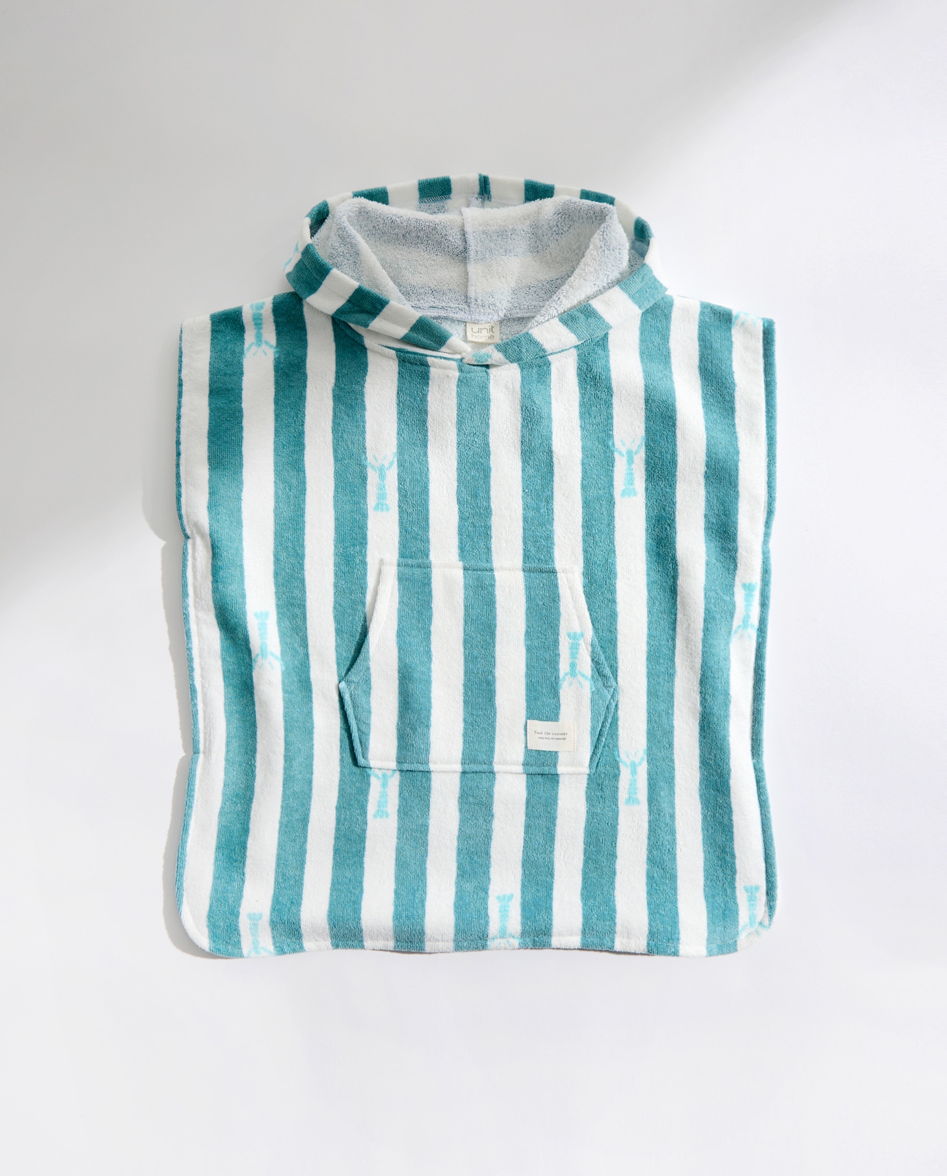 Poncho de playa infantil Langostas Verde-2