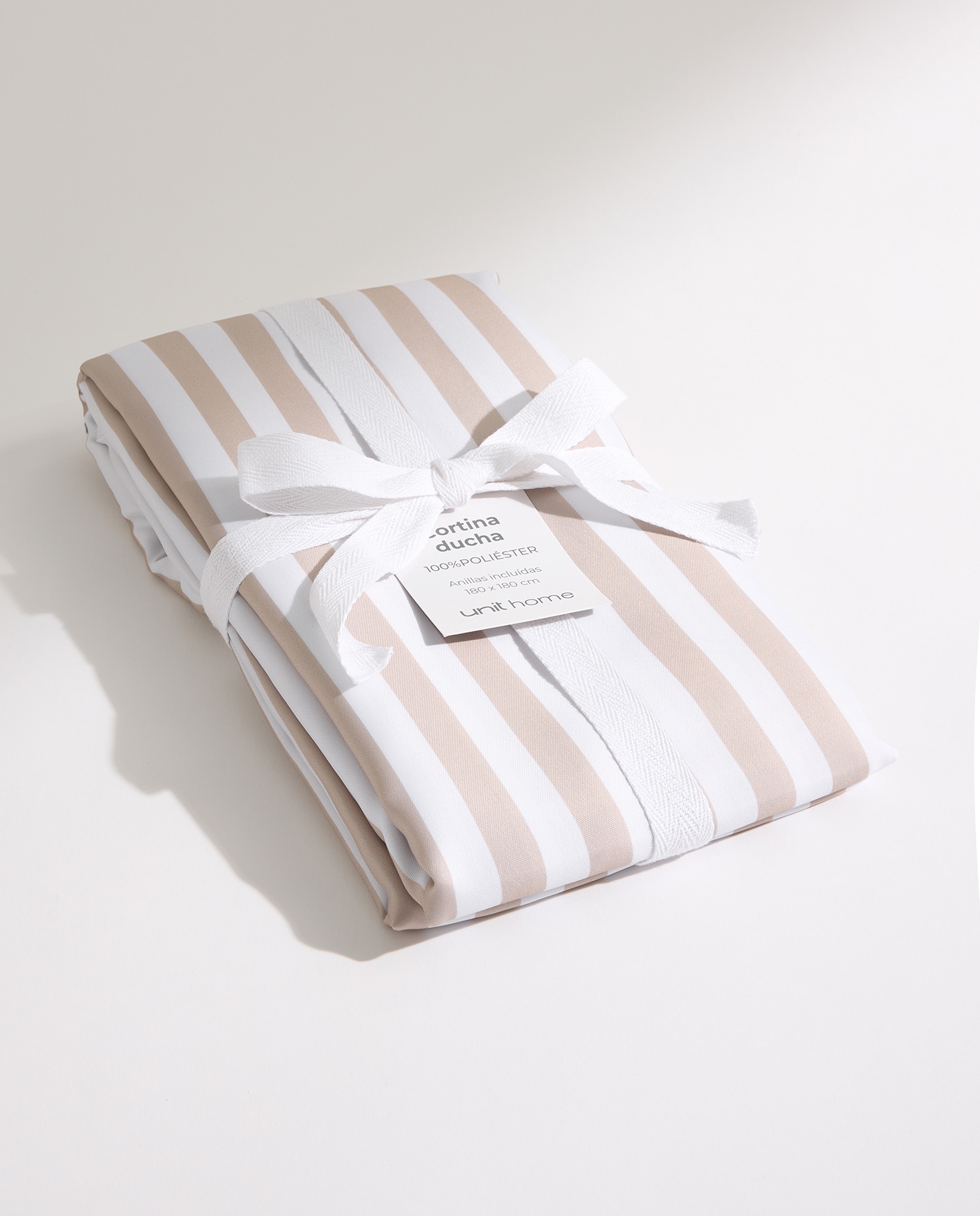 Cortina de baño Rayas Beige-6