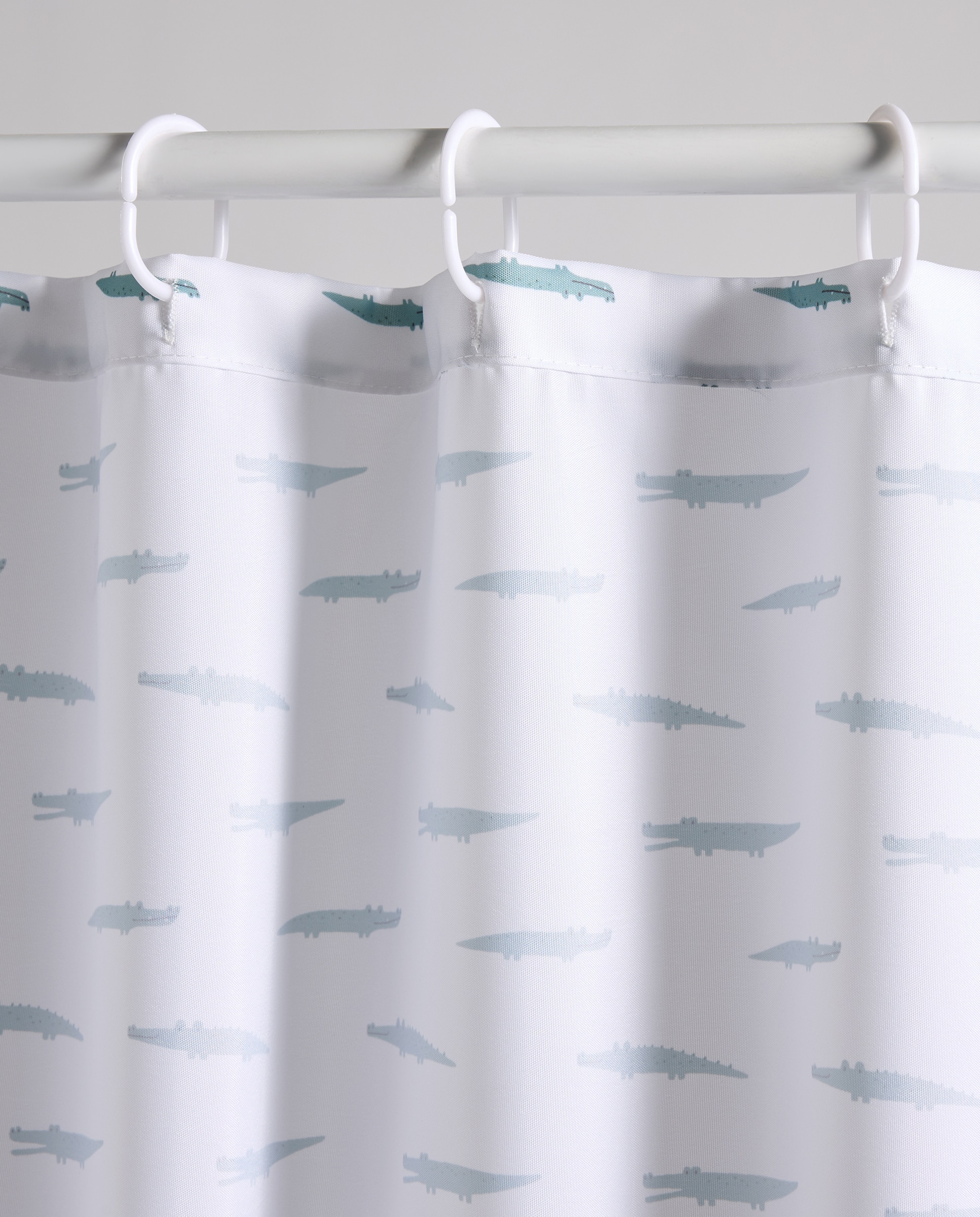 Cortina de baño infantil Cocodrilos Verde claro-5