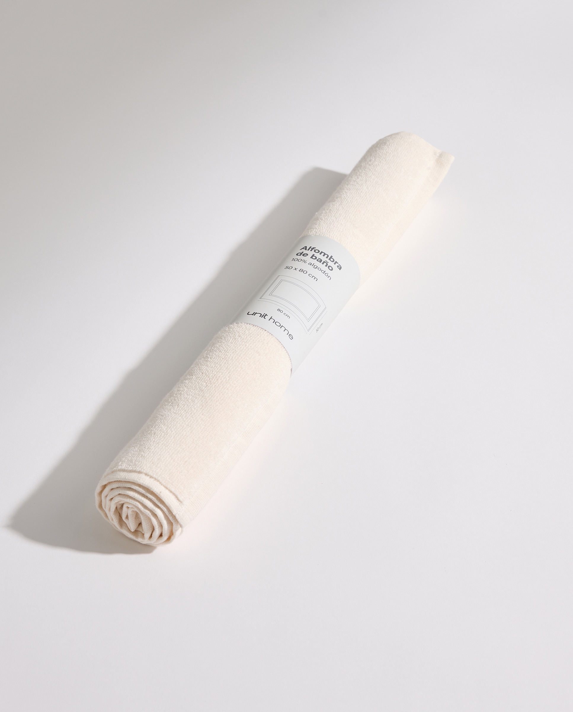 Alfombra de baño algodón Básico Blanco roto-5